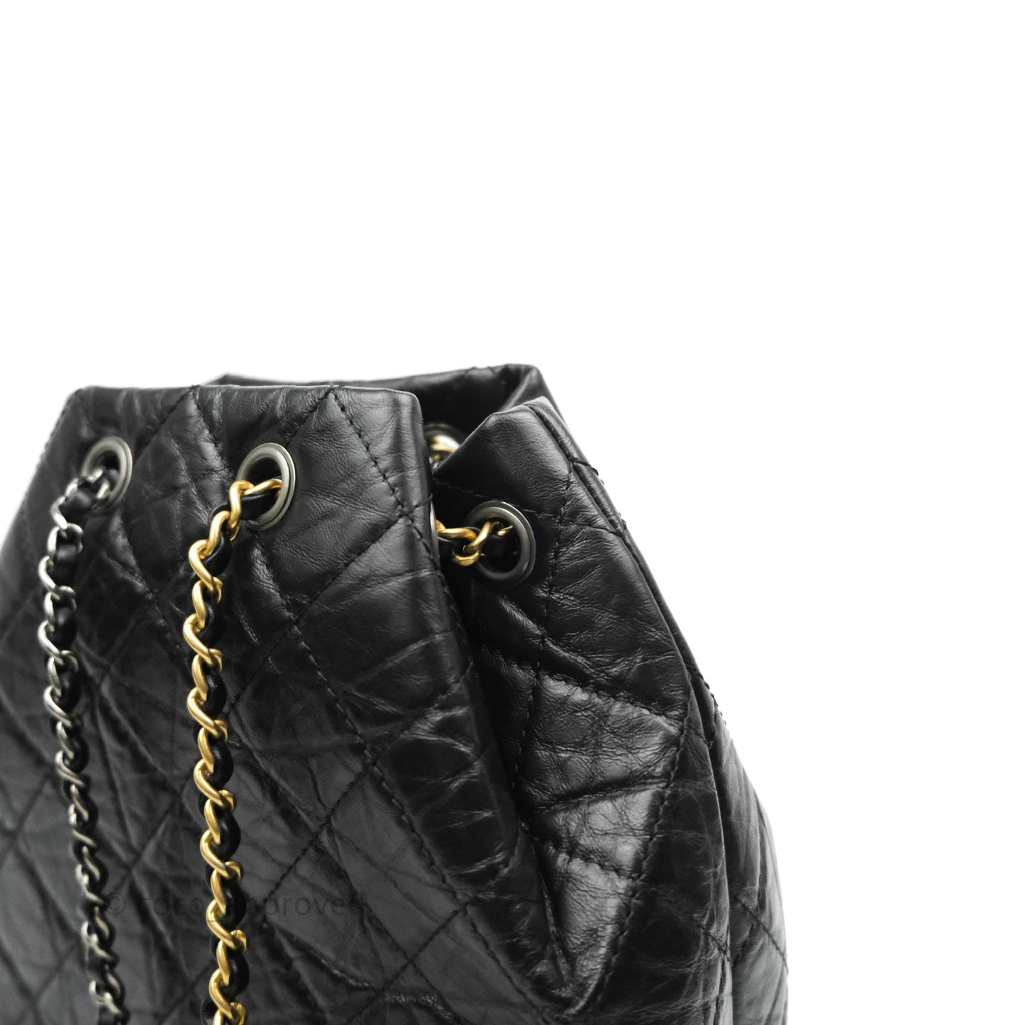 Chanel Small Gabrielle Backpack Black Aged Calfskin