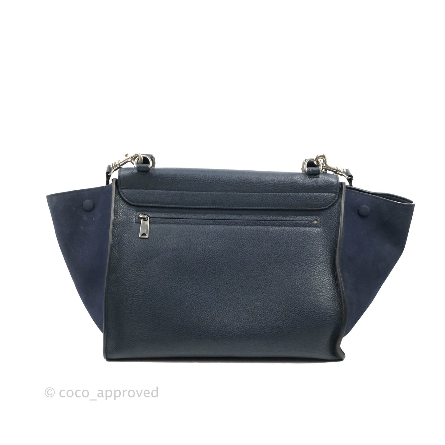 Celine Small Sleek Trapeze Navy Calfskin
