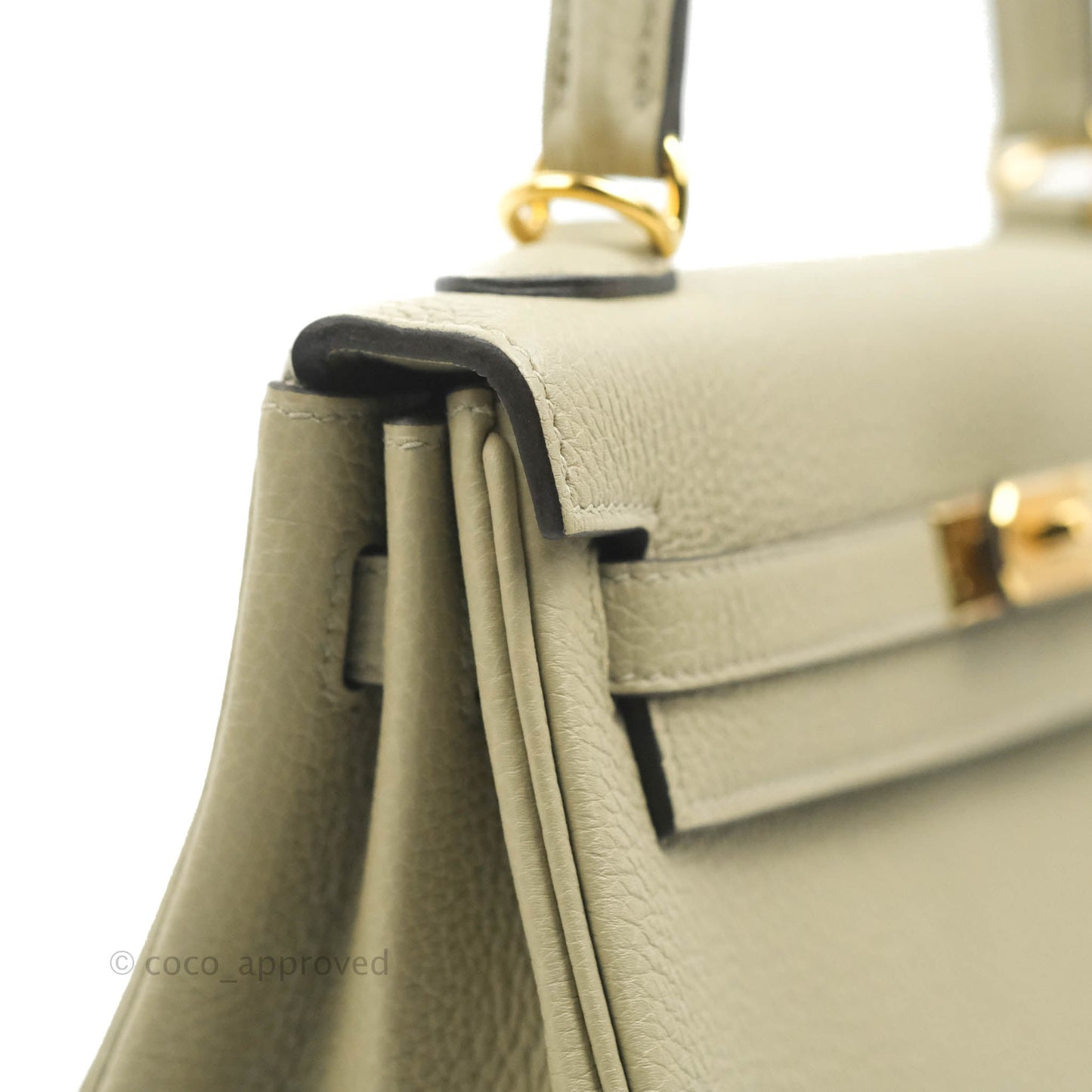 [DM to purchase] Hermès Retourne Taurillon Kelly 25 Sauge Togo Gold Hardware