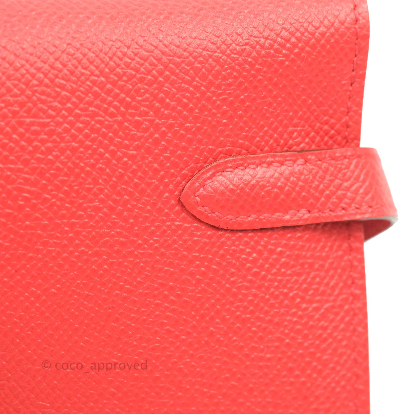 Hermès Kelly Wallet Red Epsom Palladium Hardware