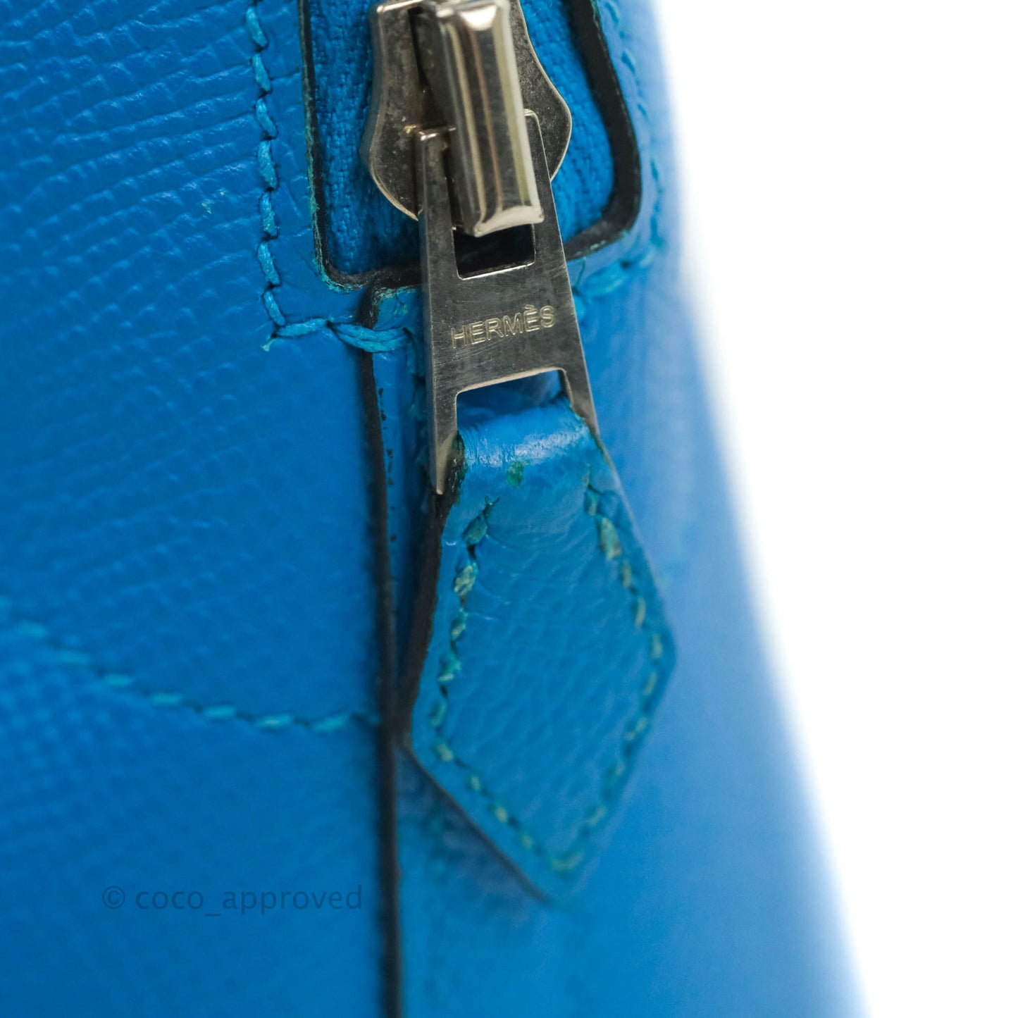 Hermès Bolide 27 Blue Epsom Silver Hardware
