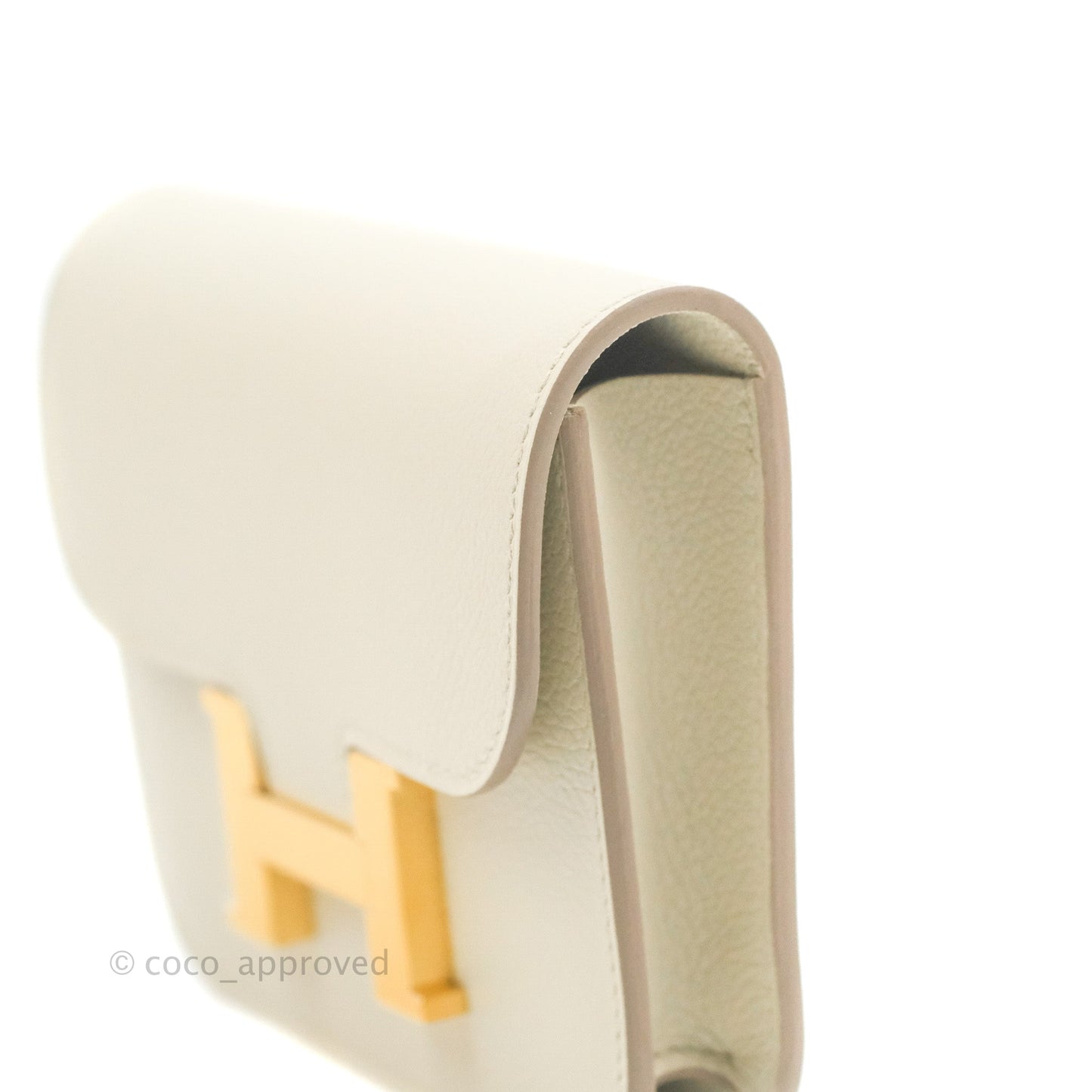 Hermès Constance Slim Wallet Beton Evercolor Gold Hardware