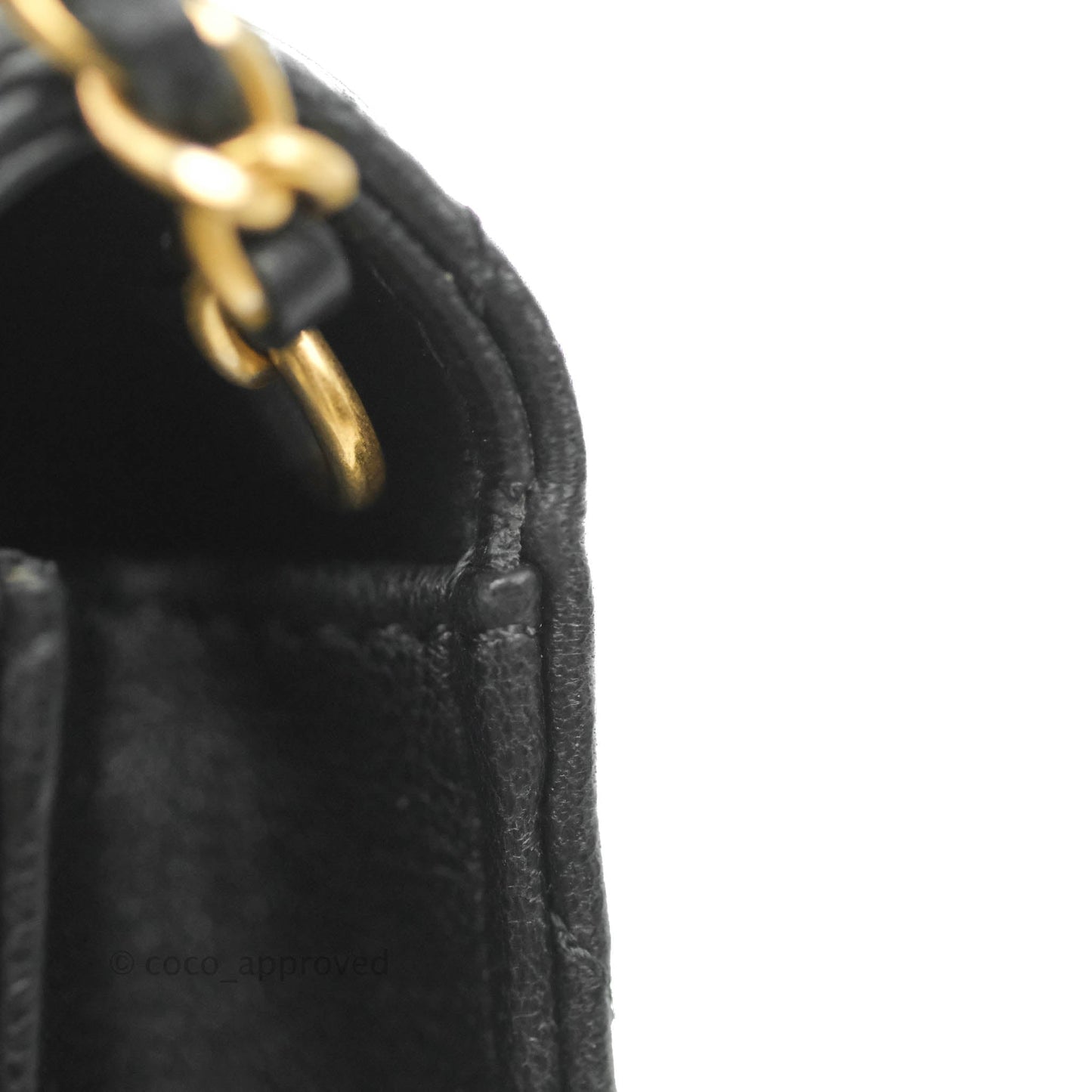 Chanel Mini Pearl Crush Clutch With Chain Belt Black Lambskin Aged Gold Hardware