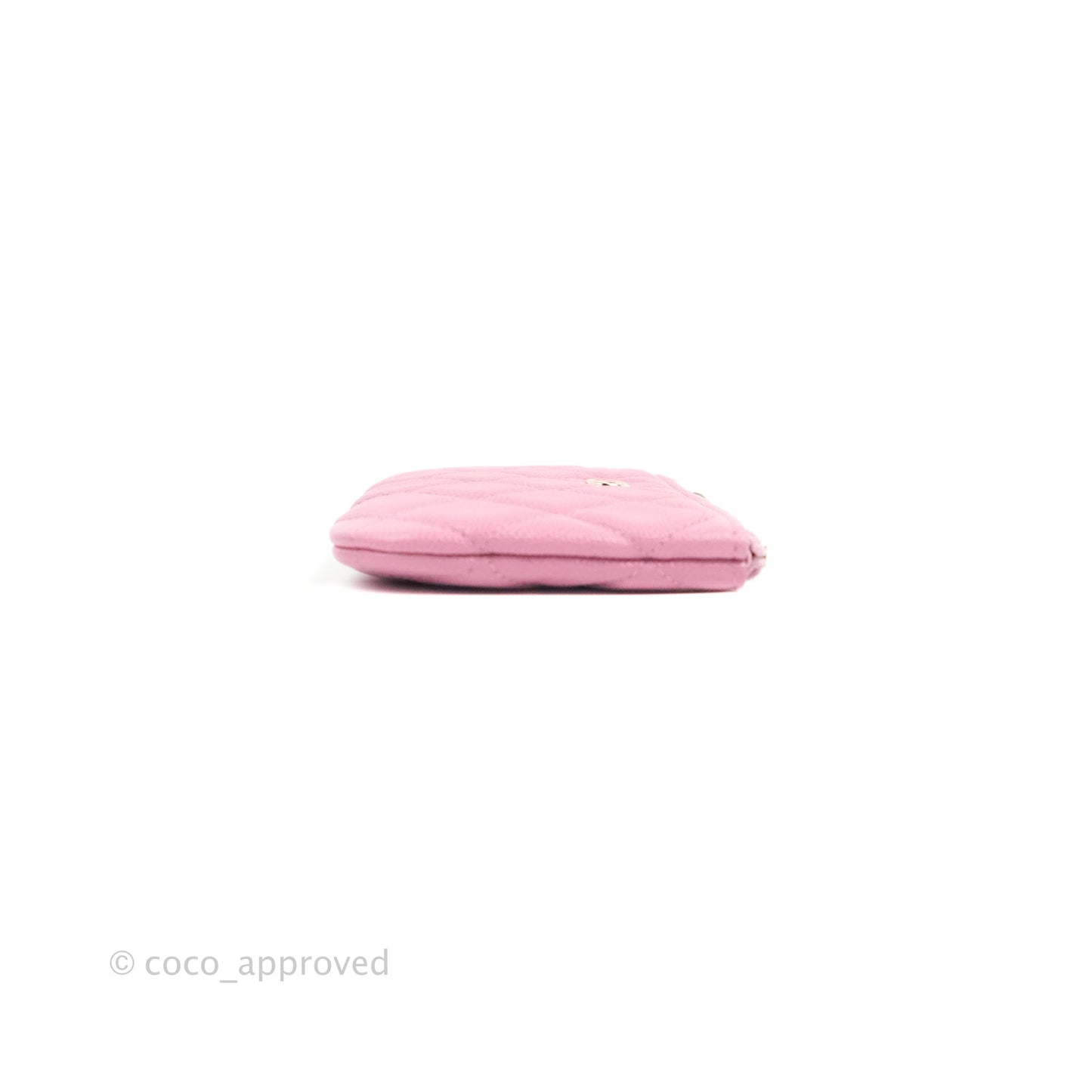 Chanel Quilted Mini O Case Light Pink Caviar Gold Hardware