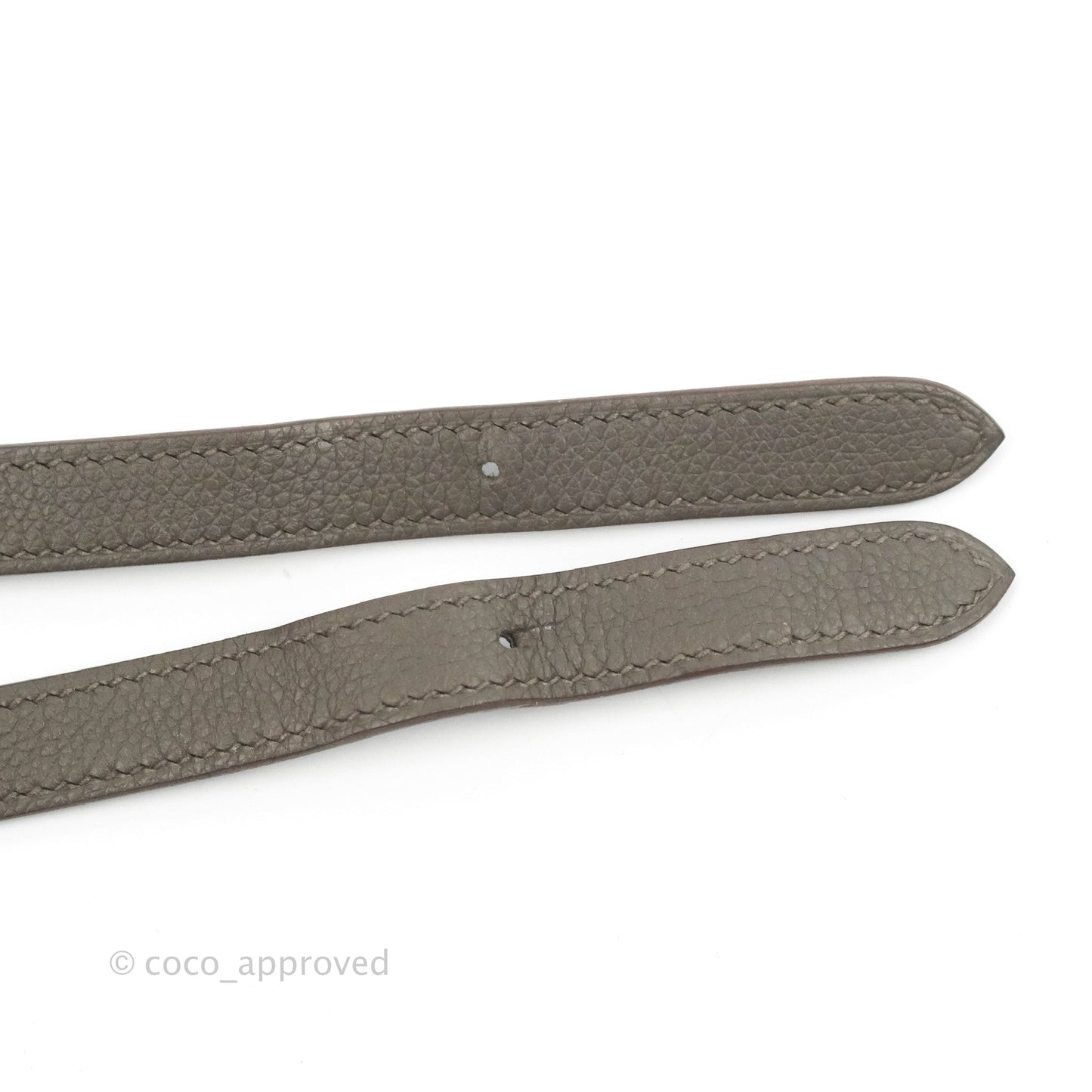 Hermès Halzan 25 Gris Etain Evercolor Palladium Hardware