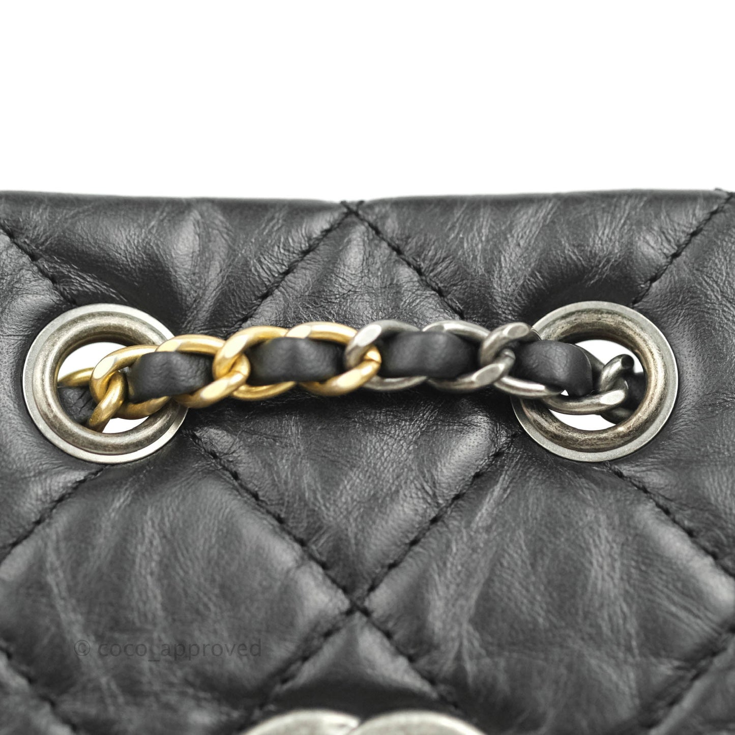 Chanel Small Gabrielle Backpack Black Aged Calfskin