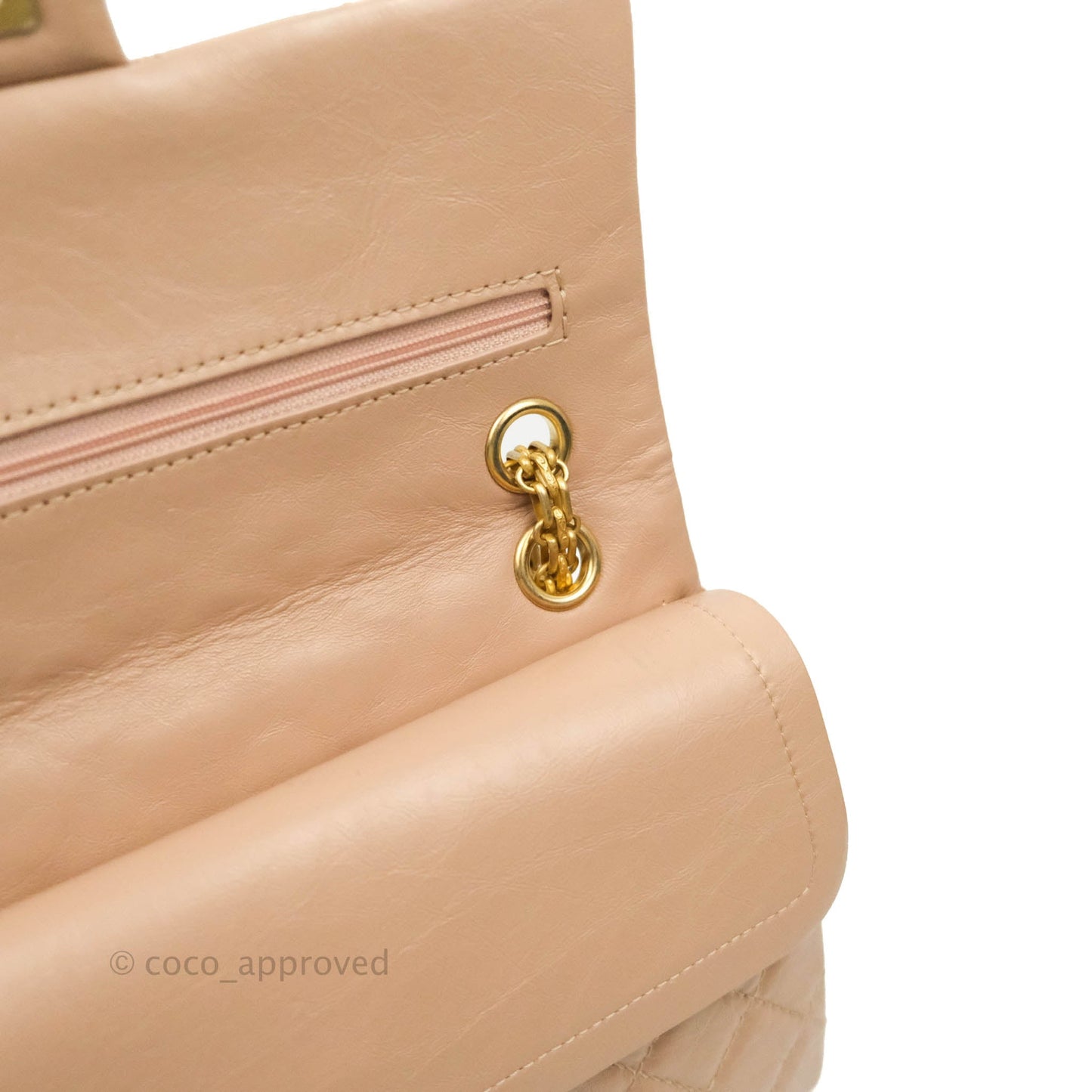 Chanel Reissue Quilted Aged Calfskin Beige Gold Hardware 226
