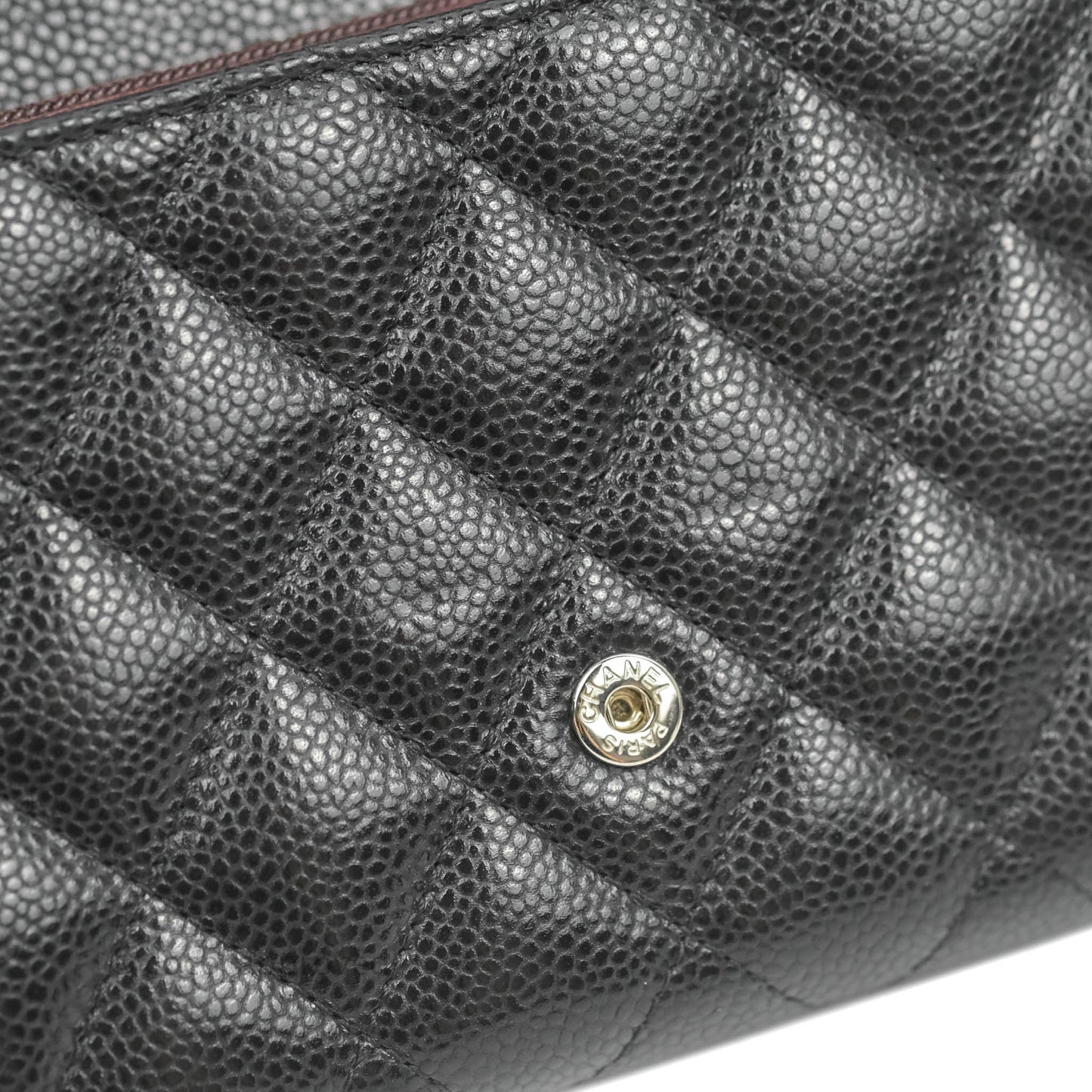Chanel Classic Quilted Medium Flap Wallet Black Caviar Silver Hardware
