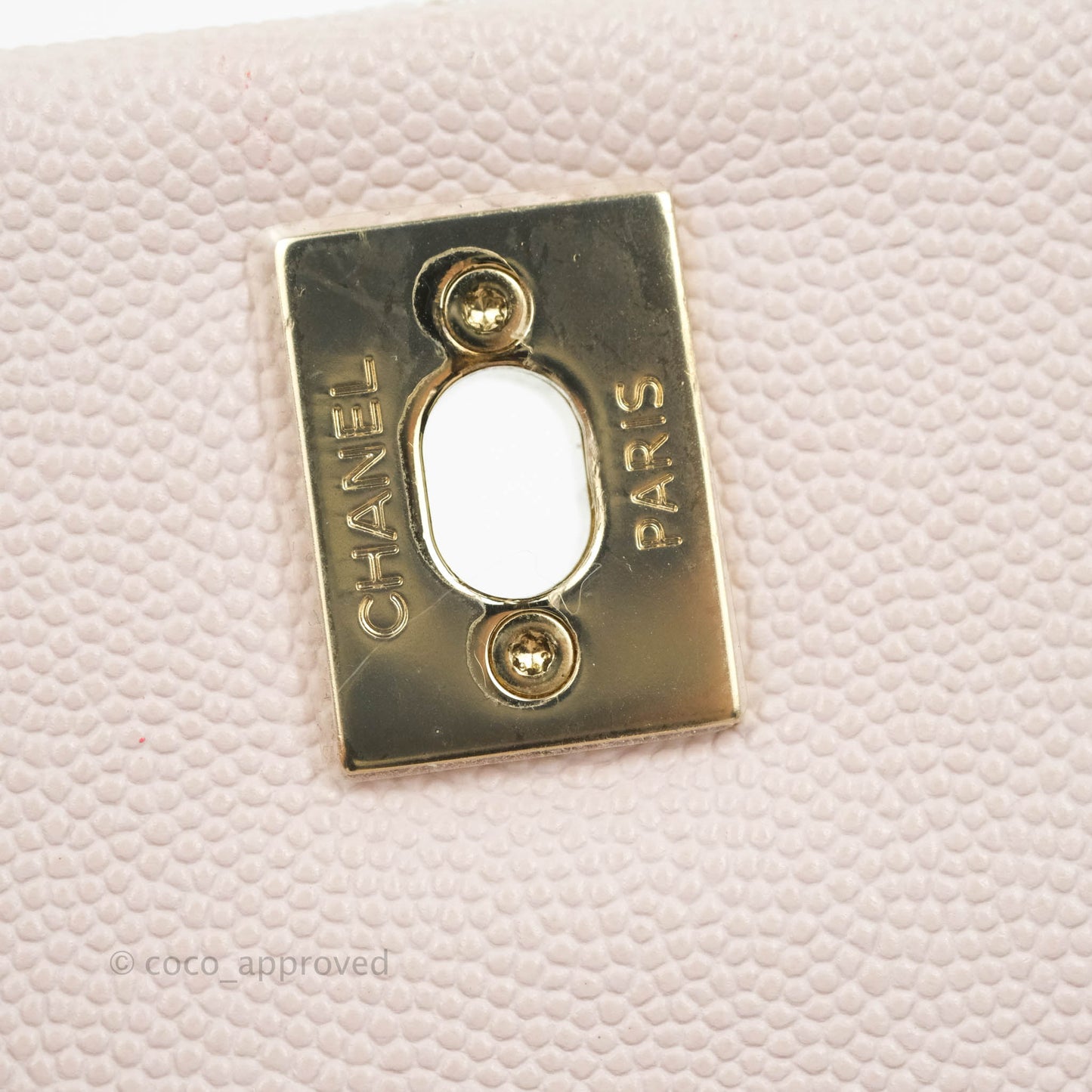 Chanel Small Coco Handle Light Lilac Pink Caviar Gold Hardware