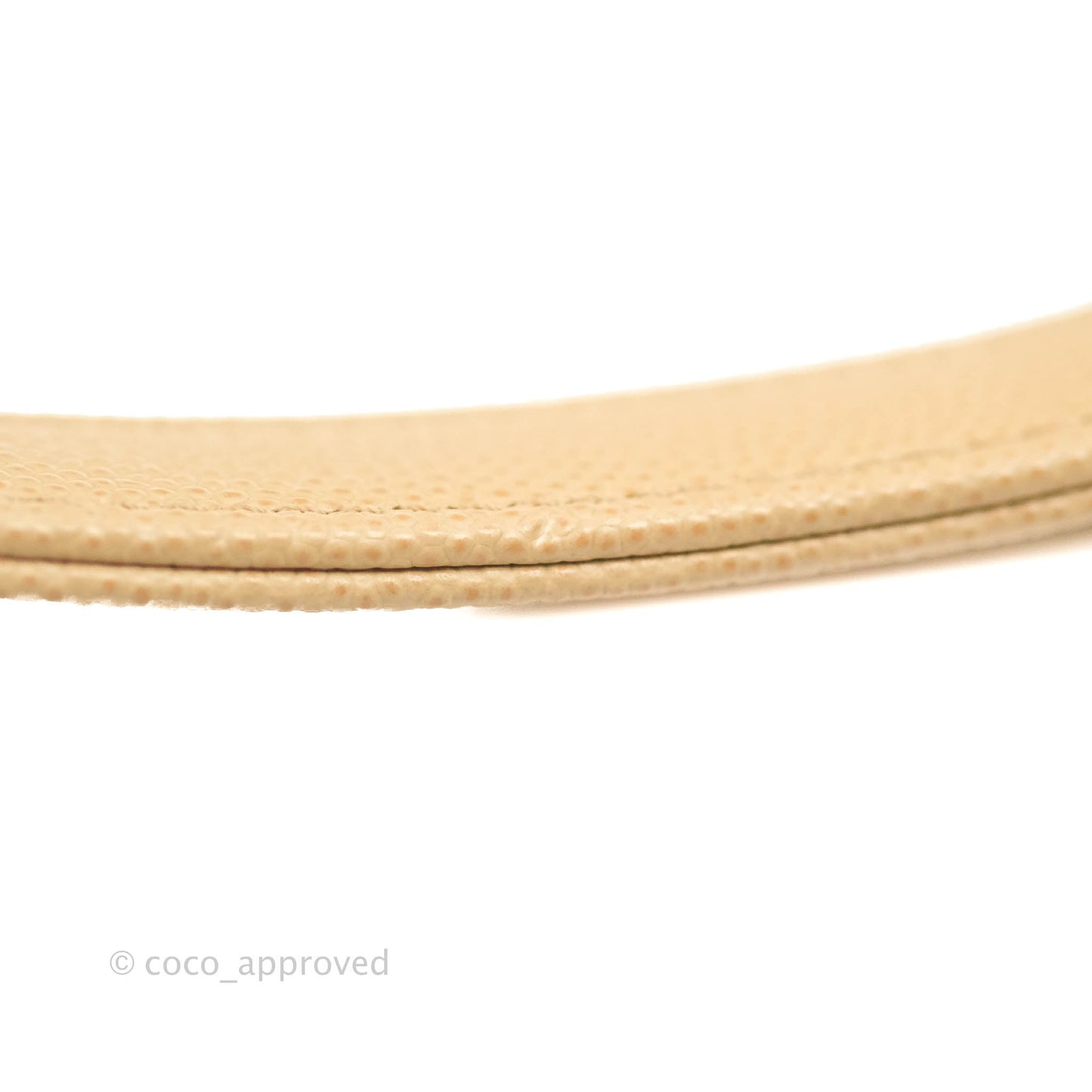Chanel Small Coco Handle Quilted Beige Caviar Gold Hardware Lizard Embossed Handle