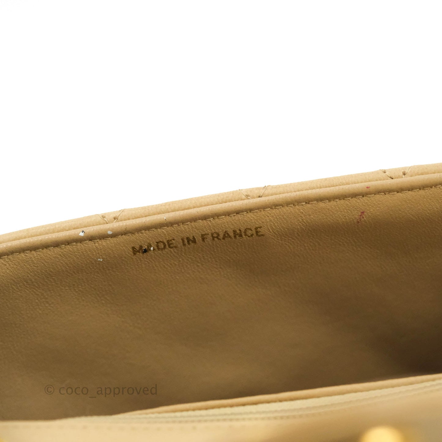 Chanel Vintage Mini Square Beige Lambskin 24K Gold Hardware