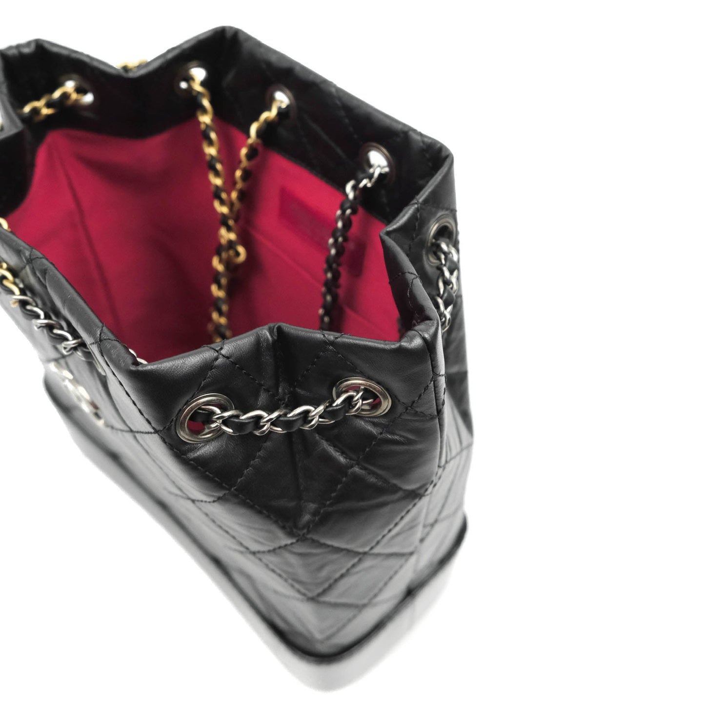 Chanel Small Gabrielle Backpack Black Aged Calfskin