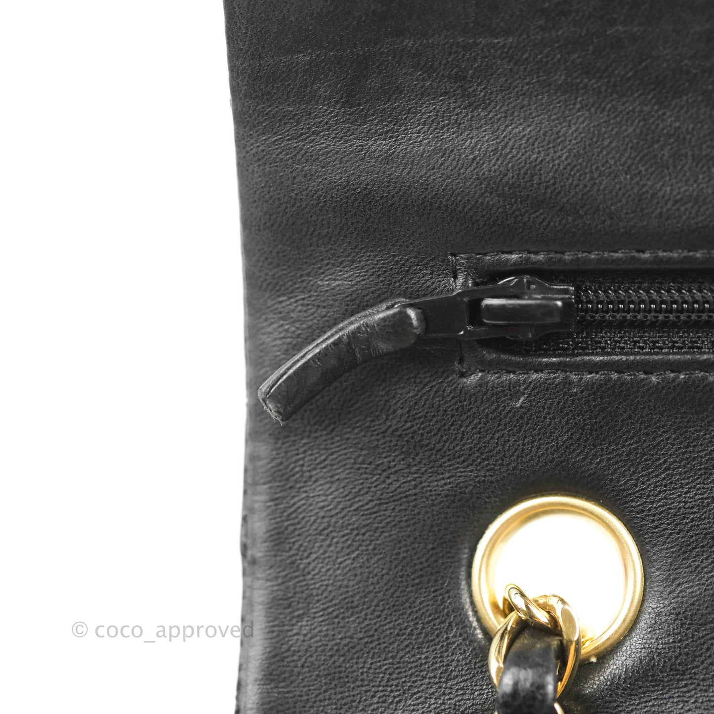 Chanel Classic M/L Medium Flap Quilted Black Lambskin 24K Gold Hardware