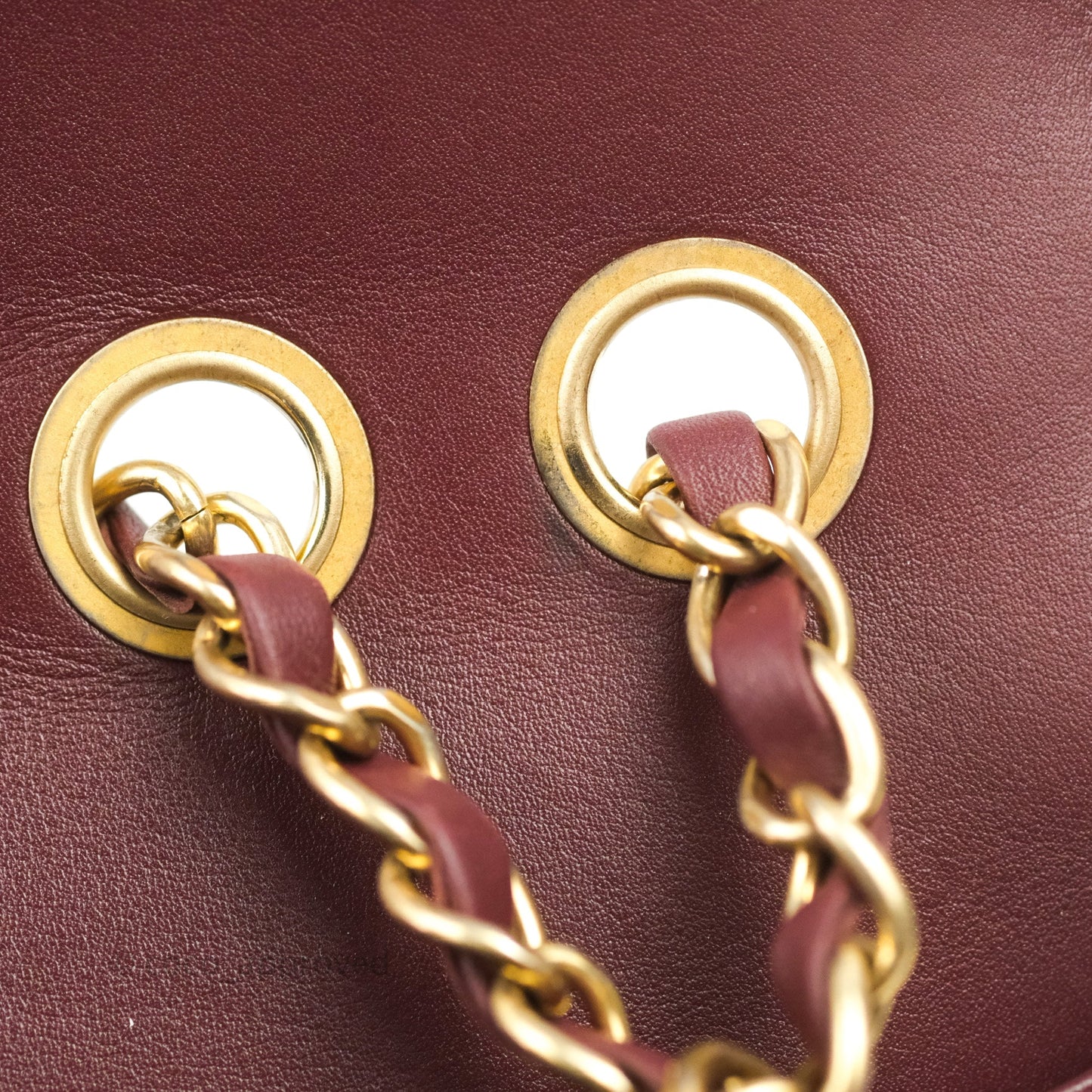 Chanel Quilted Medium CC Filigree Flap Burgundy Black Caviar