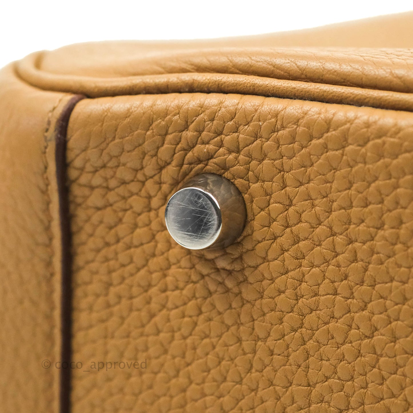 Hermès Lindy 30 Tabac Camel TC Palladium Hardware