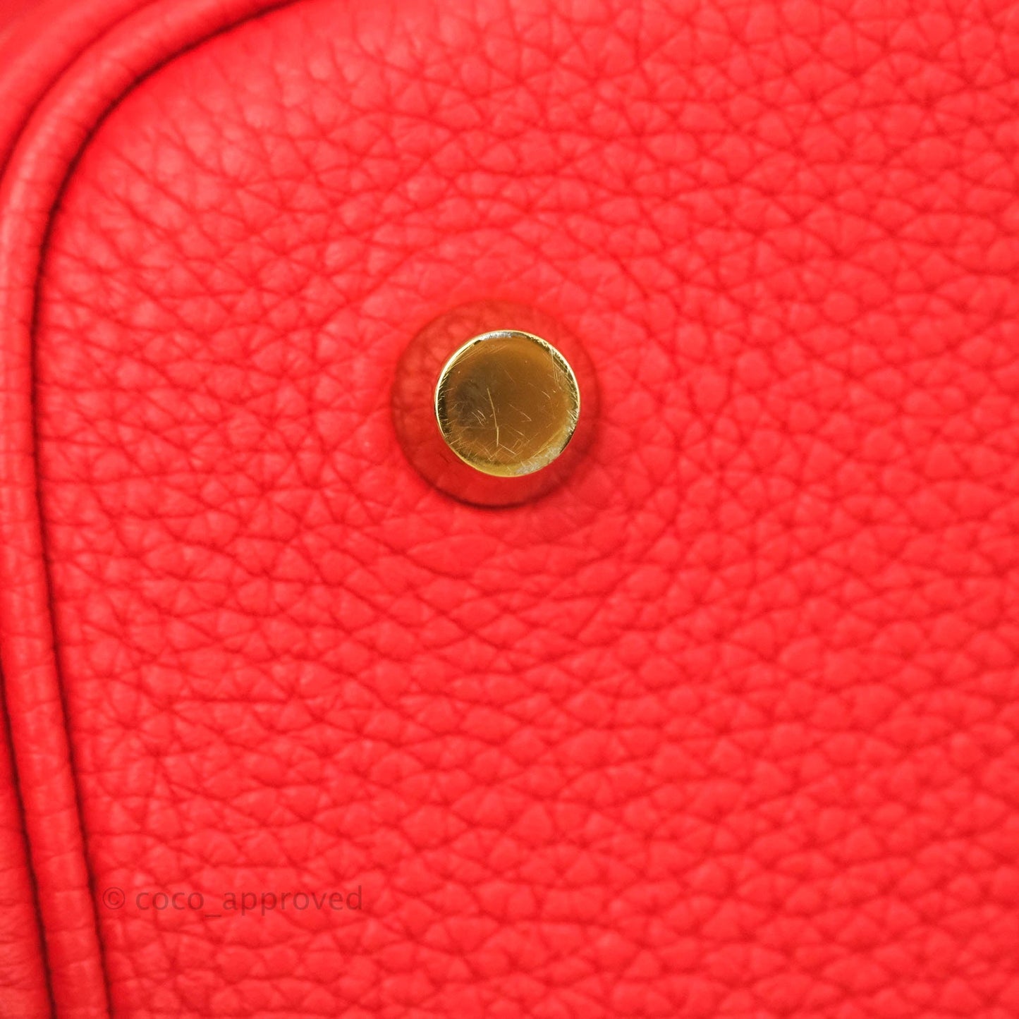 Hermès Picotin 22 Clemence Rouge de Coeur Gold Hardware