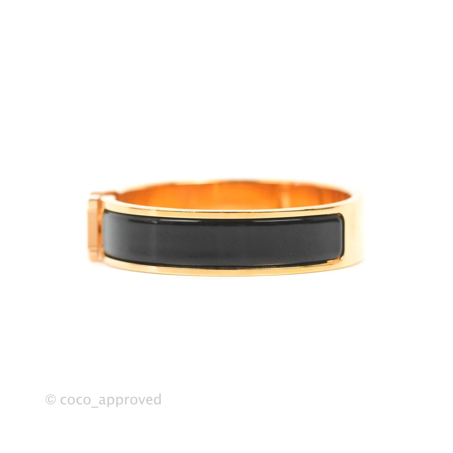 Hermès Clic H Bracelet Black Rose Gold PM