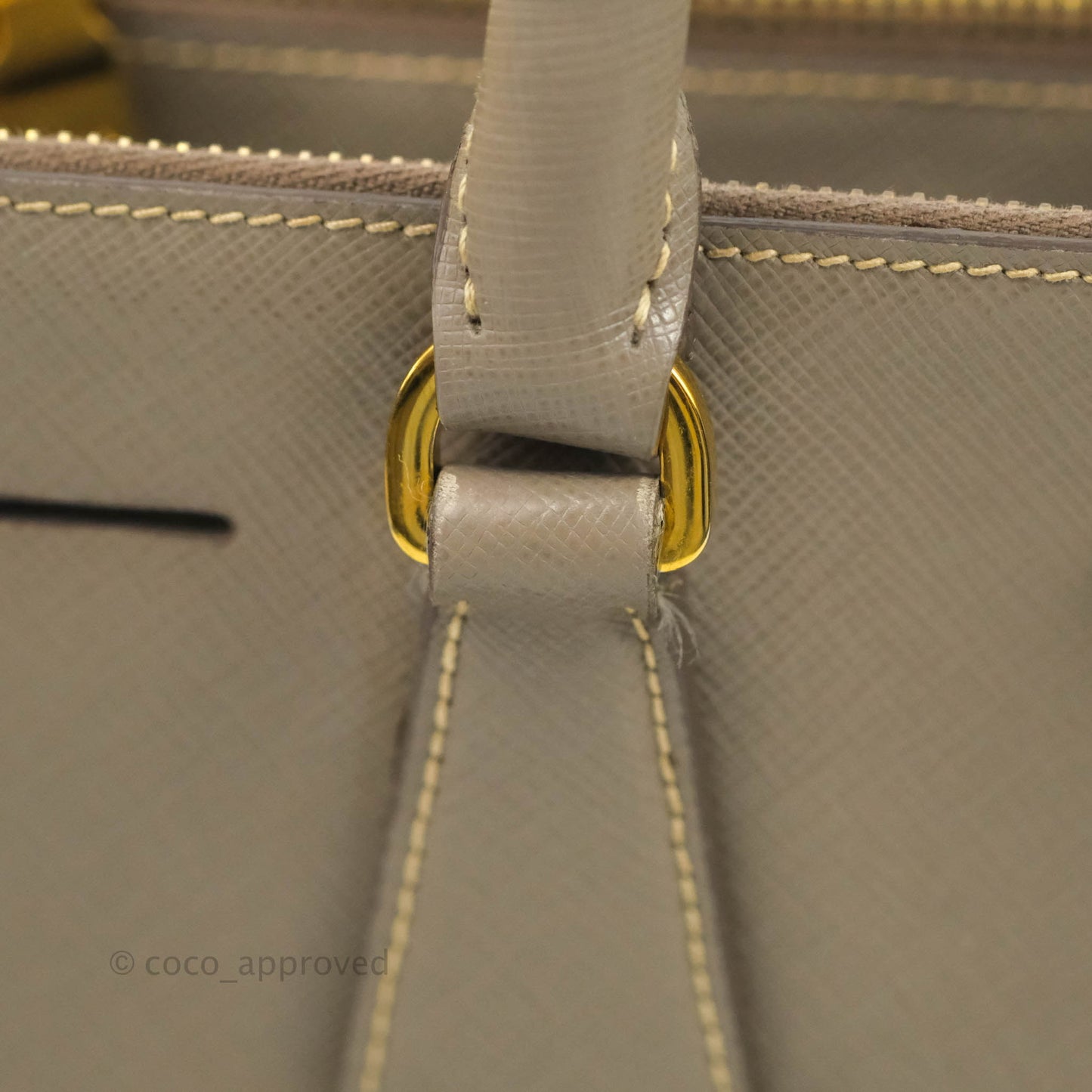 Prada Small Saffiano Lux Galleria Bag Argilla