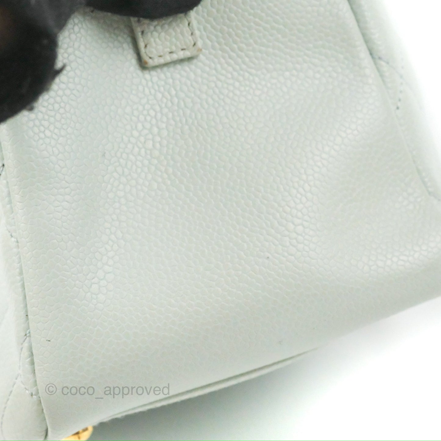 Chanel PTT Petite Timeless Shopping Tote Bag Light Tiffany Blue Caviar Gold Hardware
