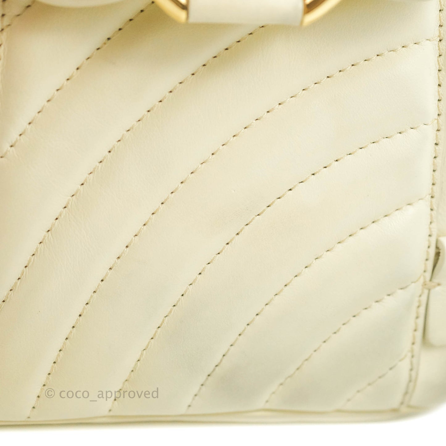 Chloé Mini Faye Backpack Ivory White Calfskin
