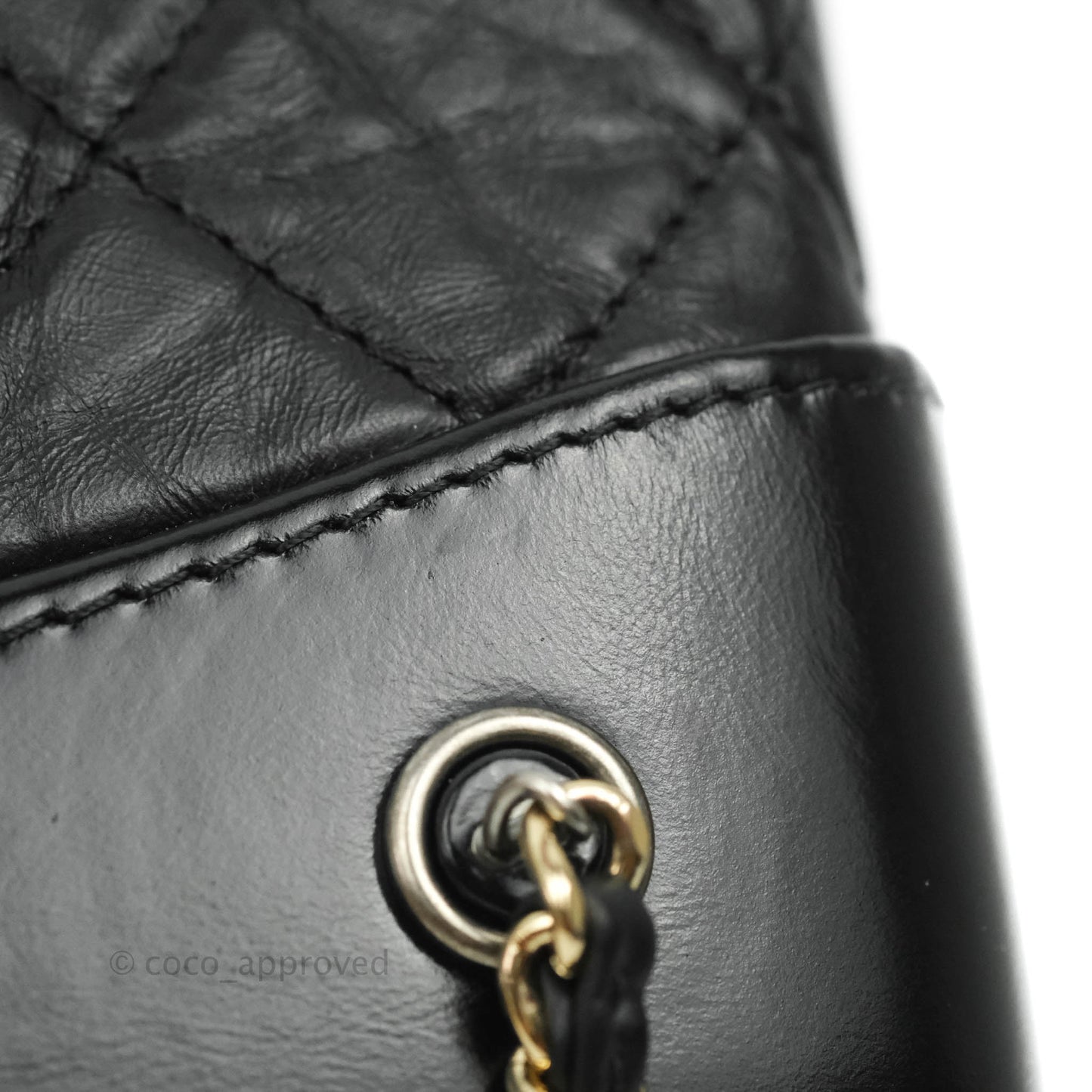 Chanel Small Gabrielle Backpack Black Aged Calfskin