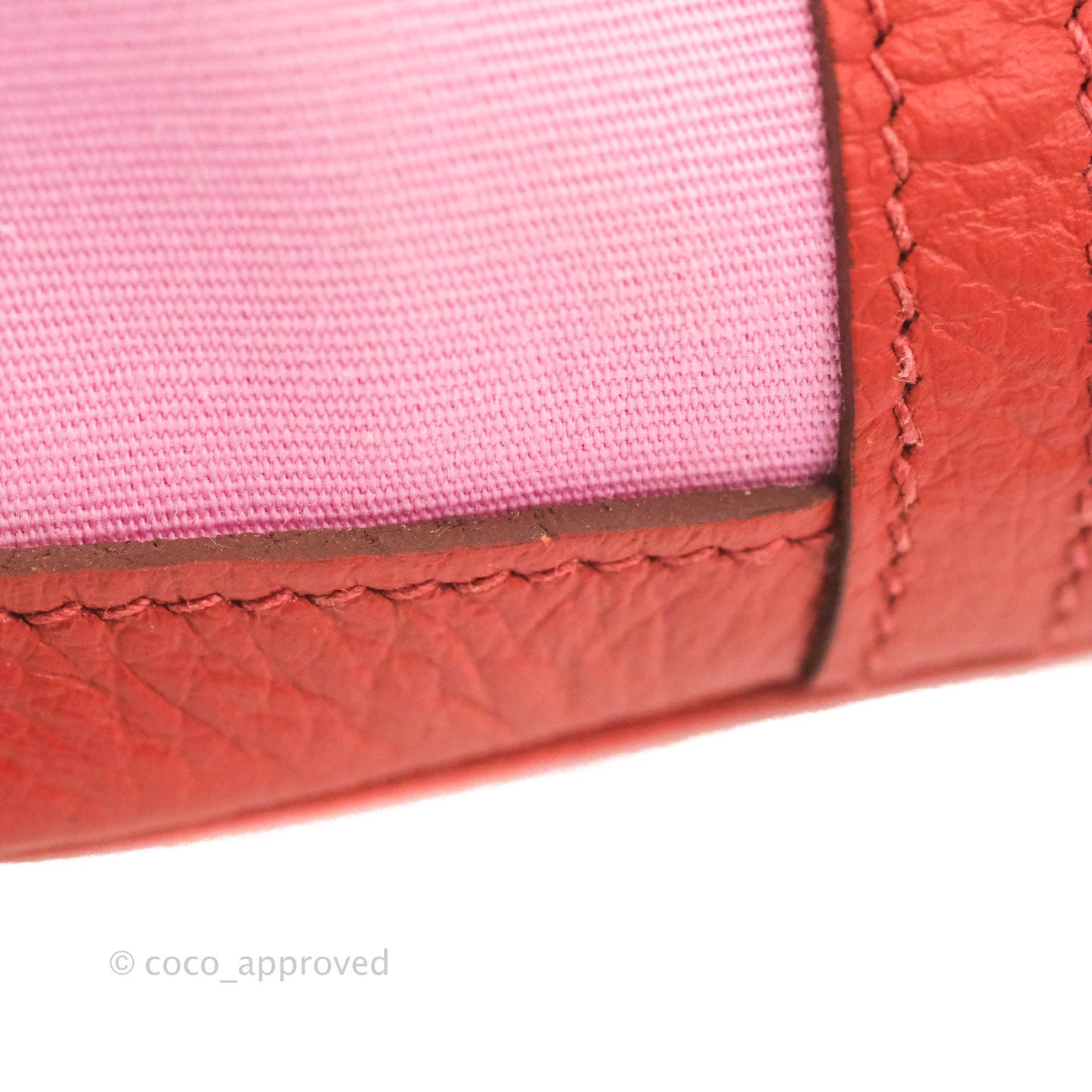 Hermès Garden Party 30 Pink / Red Duchesse Canvas