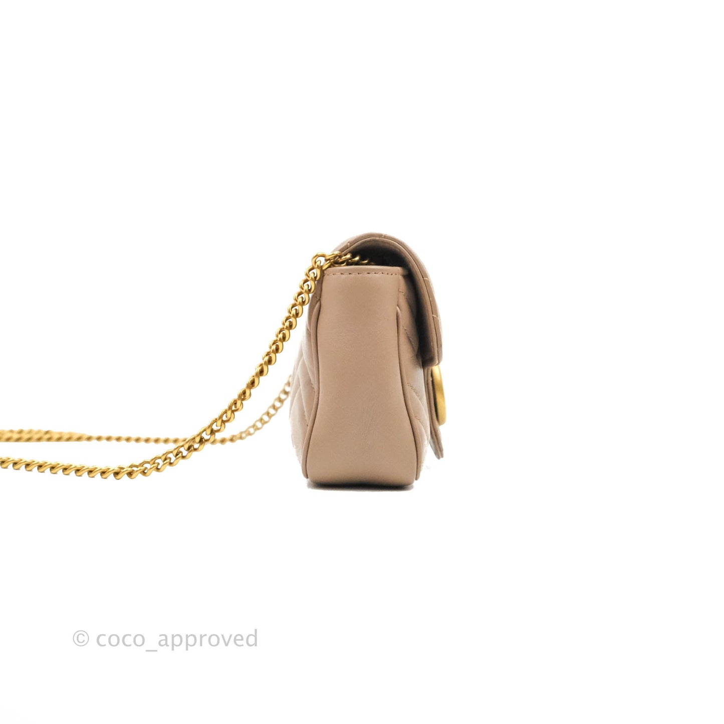 Gucci GG Marmont Matelassé Leather Super Mini Bag Dusty Pink