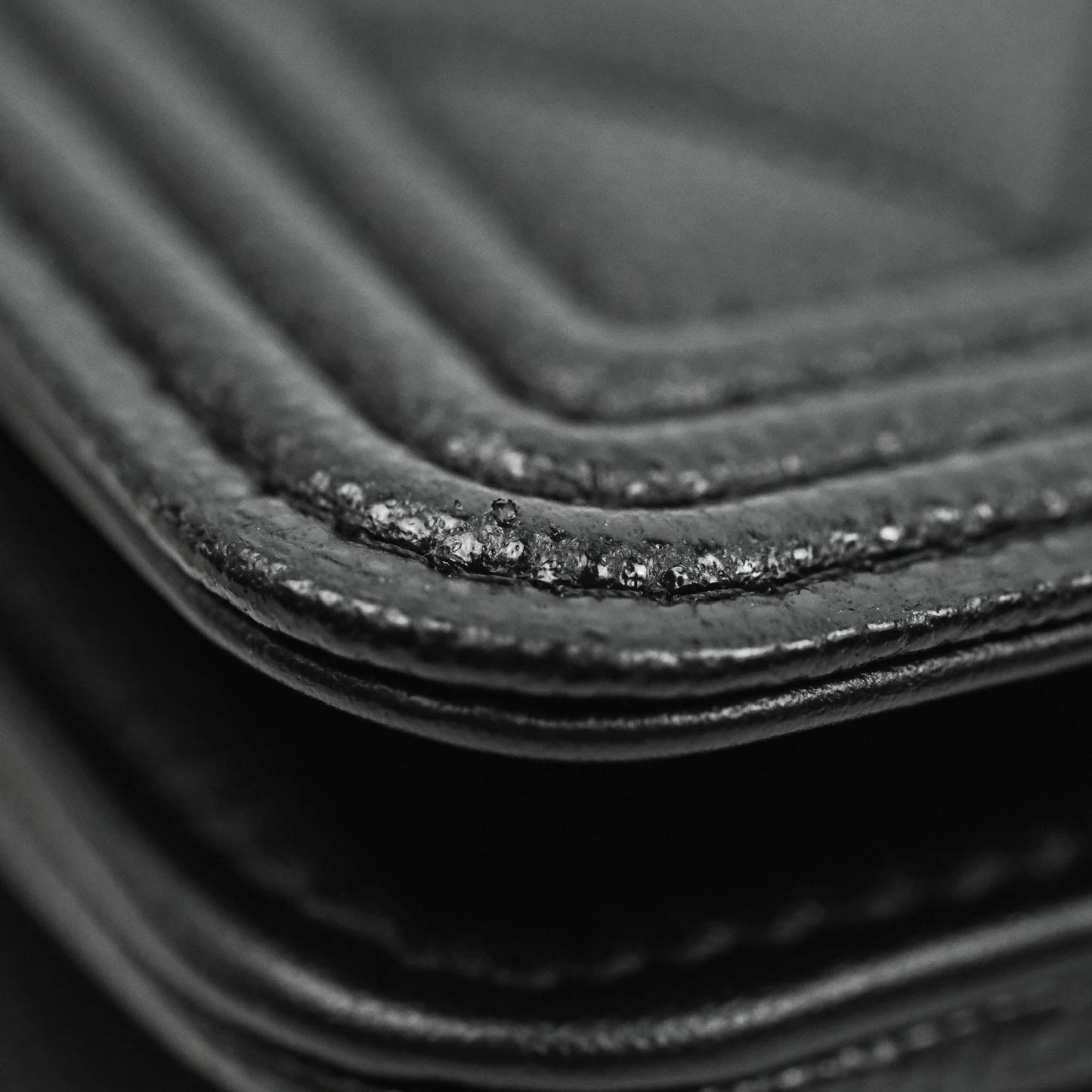 Chanel Quilted Boy Wallet on Chain WOC Black Caviar Aged Gold Hardware