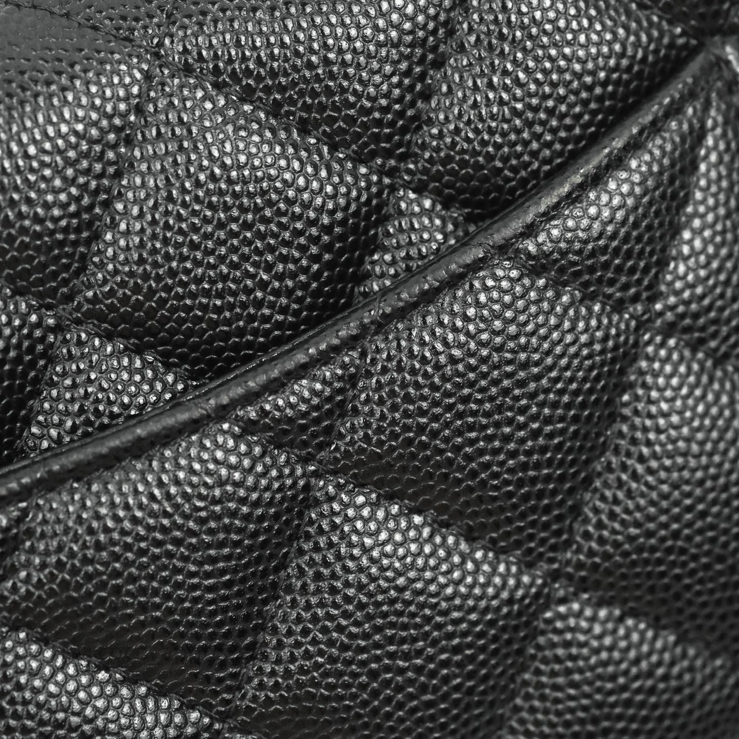 Chanel Quilted WOC Black Caviar Gold Hardware With Charms