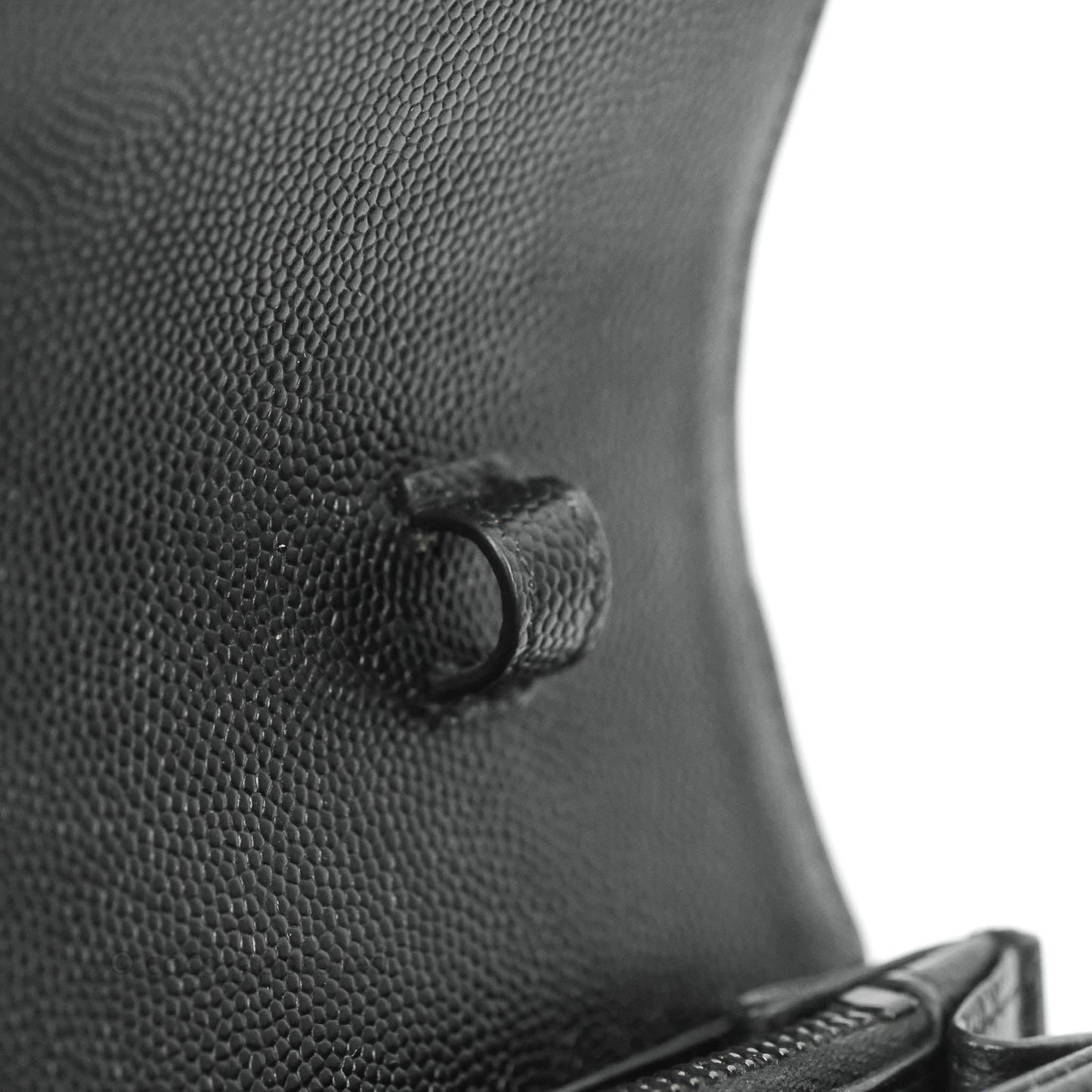 Saint Laurent Wallet on Chain Large Black Grained Leather So Black