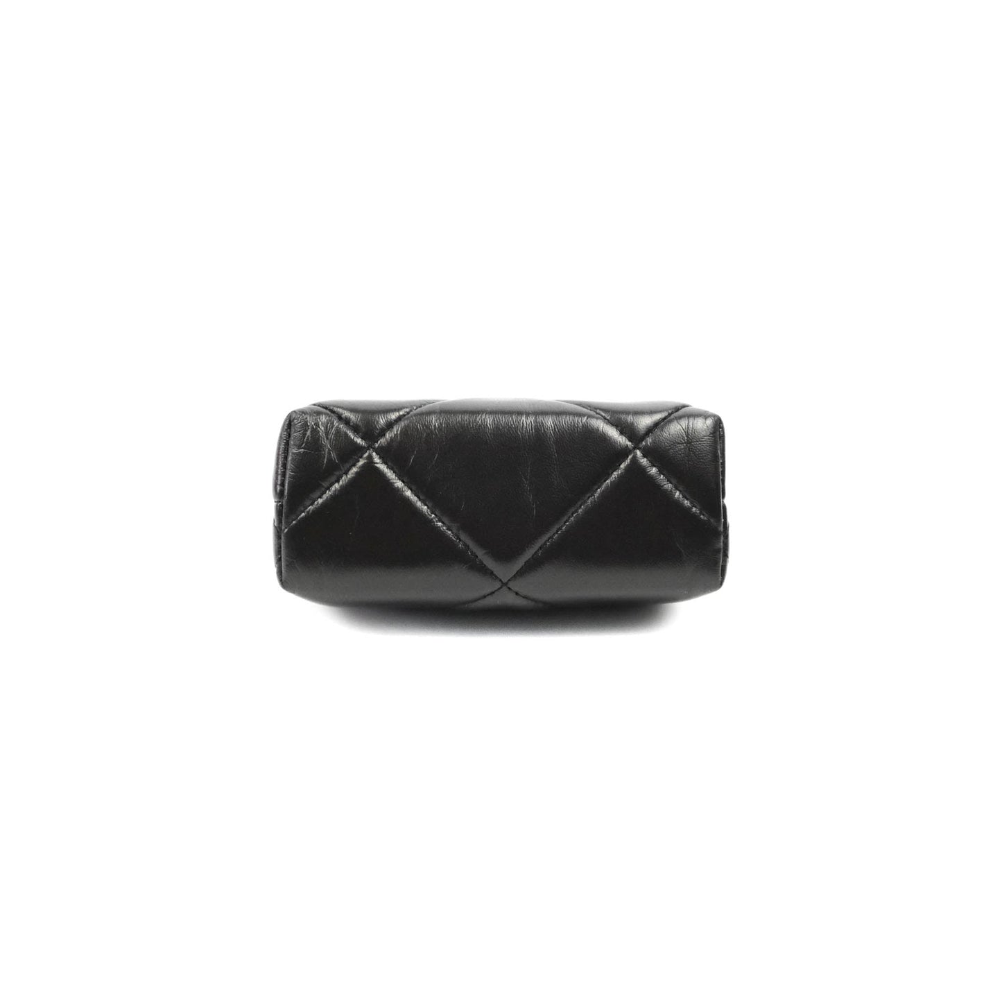 Chanel Kisslock Clutch with Chain Black Shiny Aged Lambskin Gold Hardware