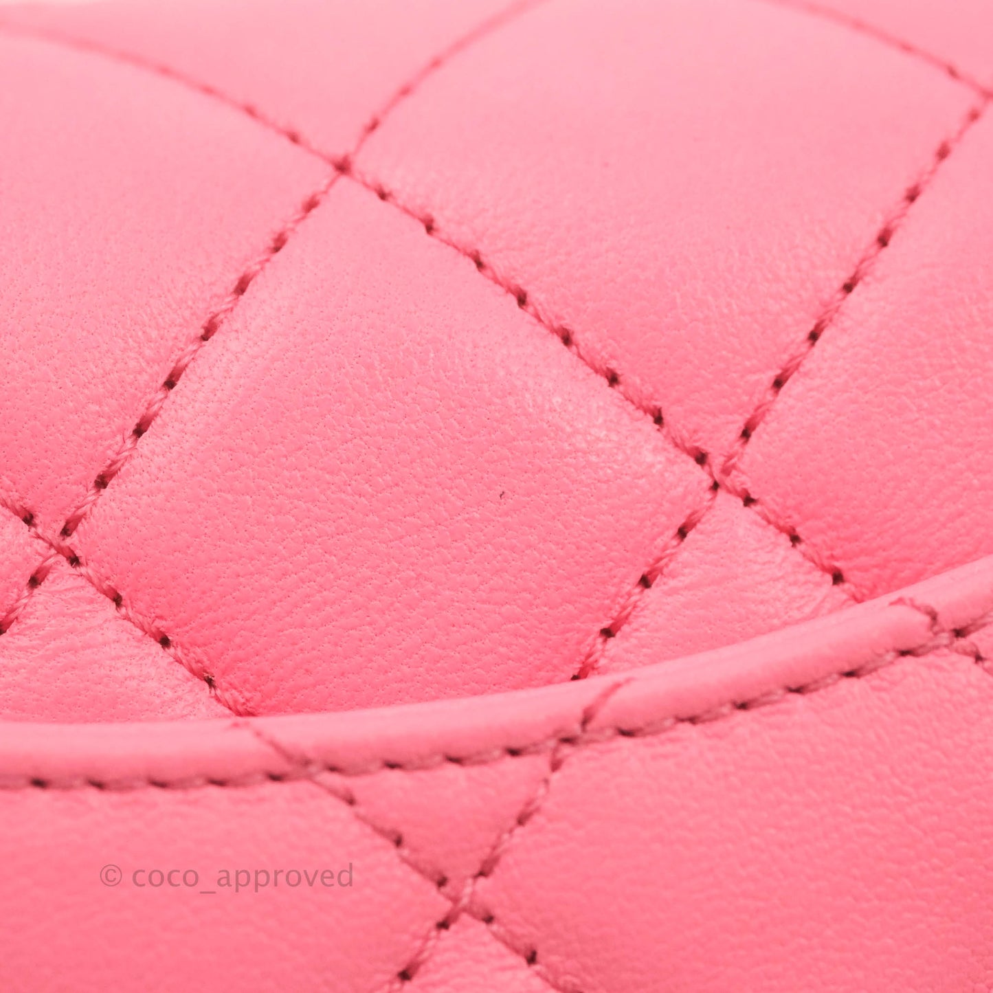Chanel Mini Rectangular Pearl Crush Quilted Pink Lambskin Aged Gold Hardware