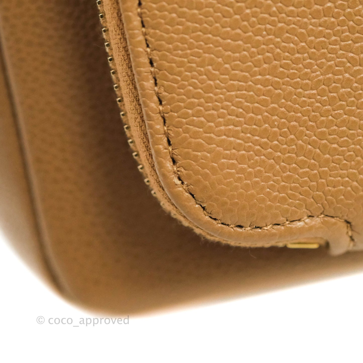 Chanel Quilted Medium Business Affinity Flap Caramel Dark Beige Caviar Gold Hardware