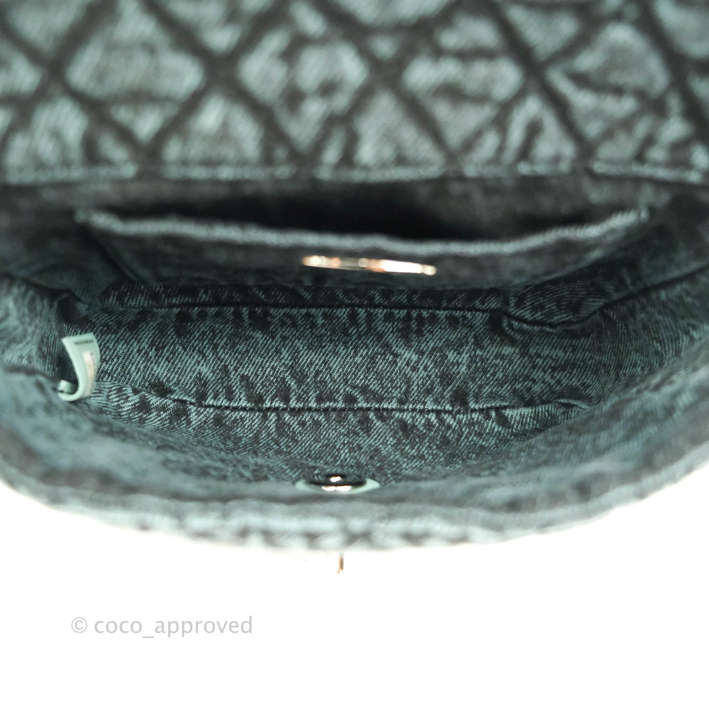 Chanel Denimpression Quilted Small Flap Green Black