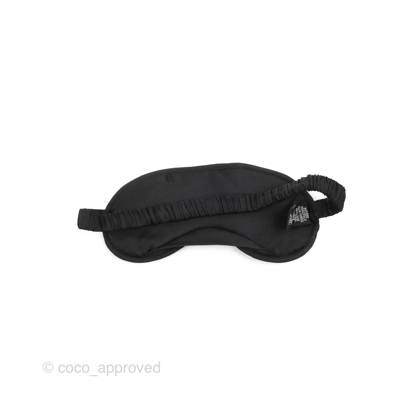 Chanel Travel Set Blanket & Sleep Eye Mask Black/Grey Wool/Silk