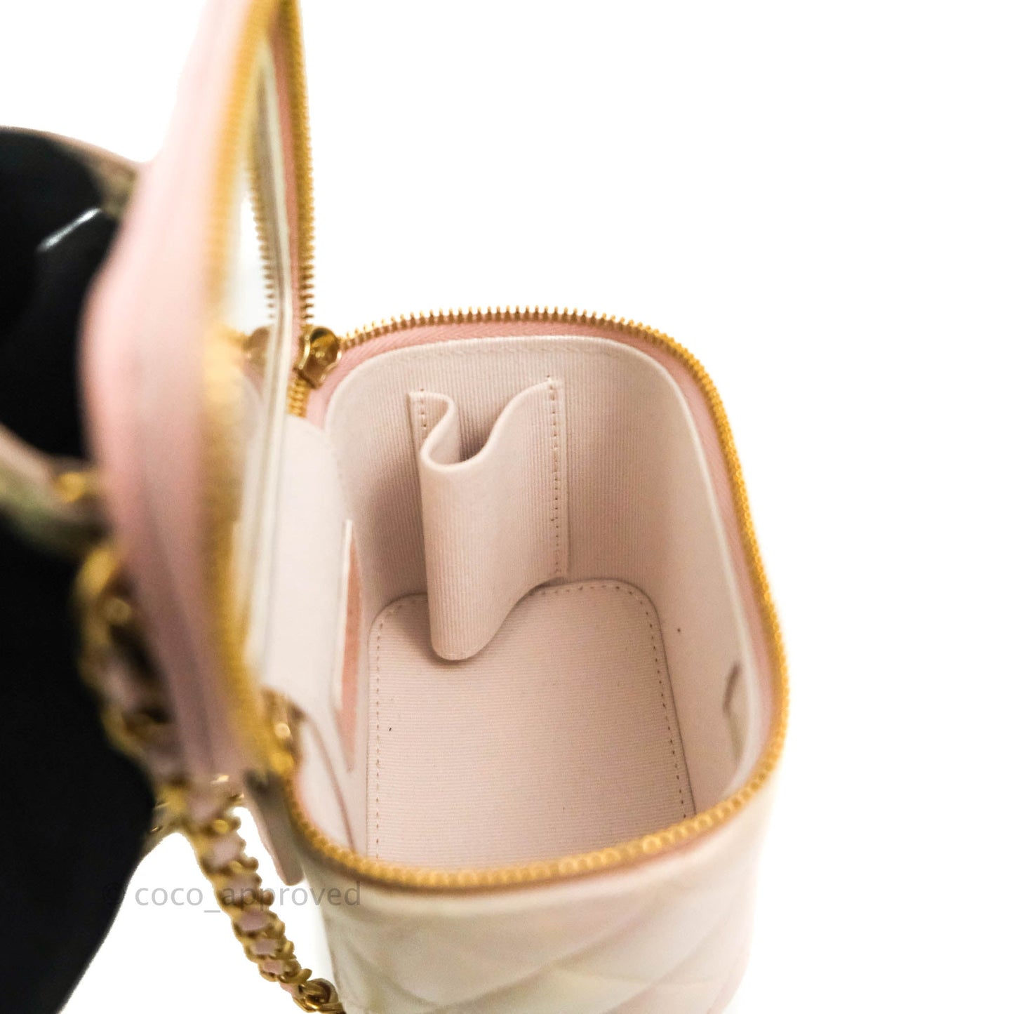 Chanel Mini Top Handle Vanity With Chain Rainbow Lambskin Aged Gold Hardware