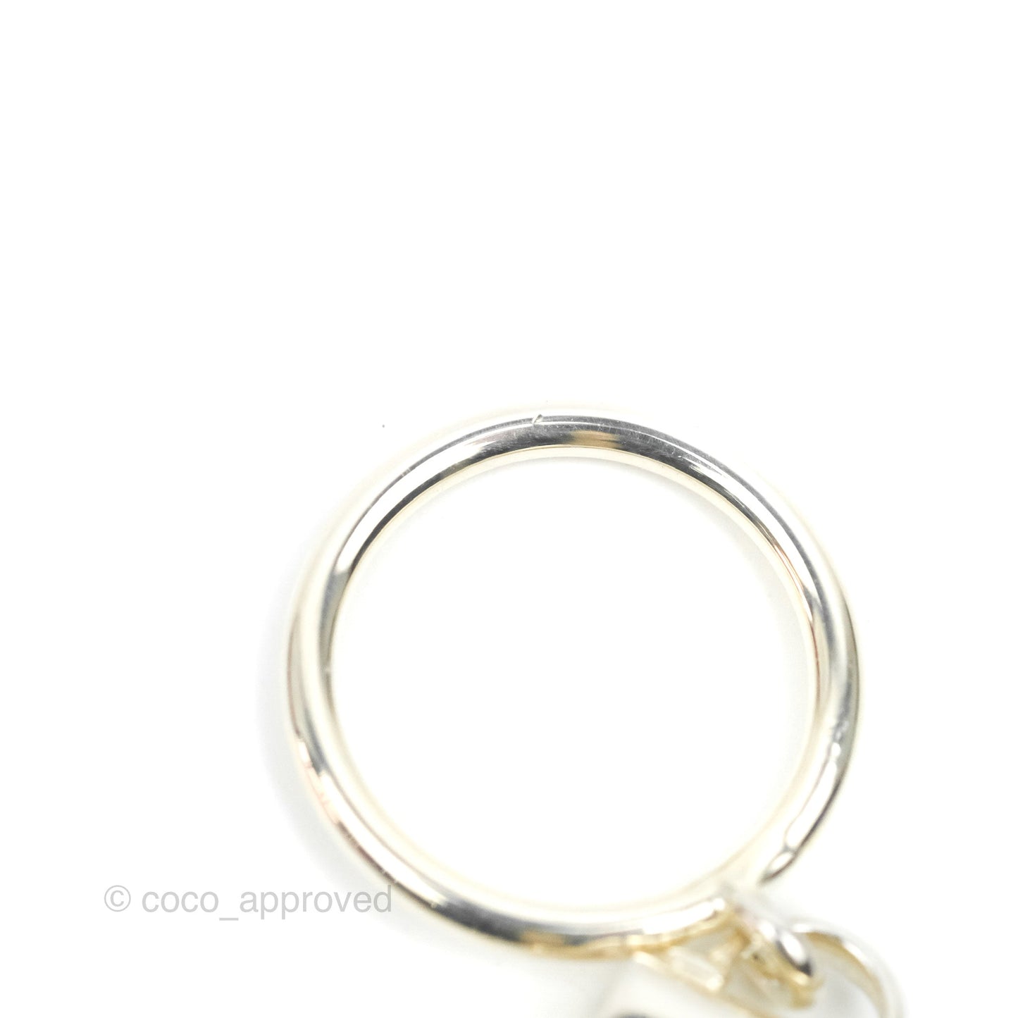 Hermès Amulettes Kelly Ring Sterling Silver Size 50