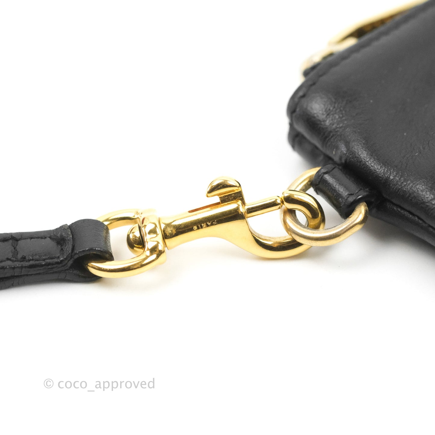 Saint Laurent Monogram Pouch Bag Black Gold Hardware