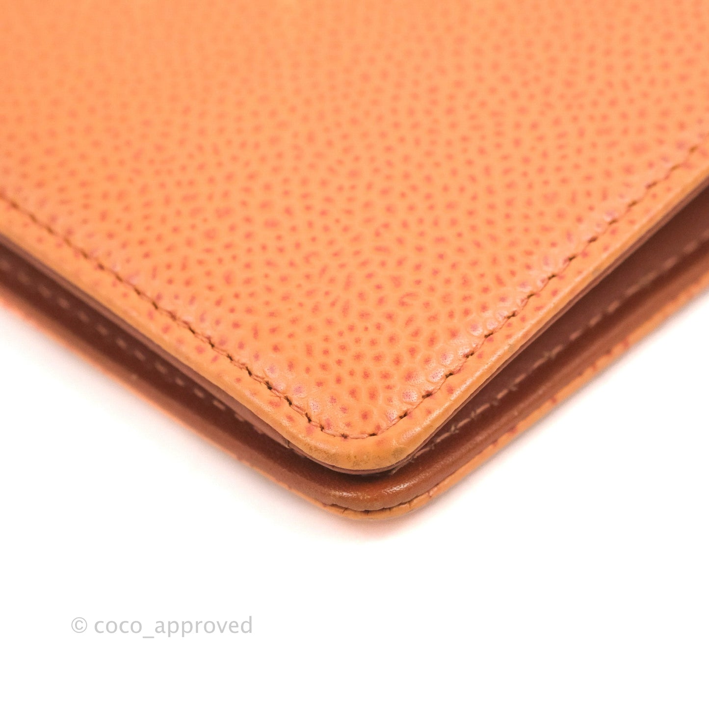 Chanel Yen Wallet Orange Claire Grained Calfskin