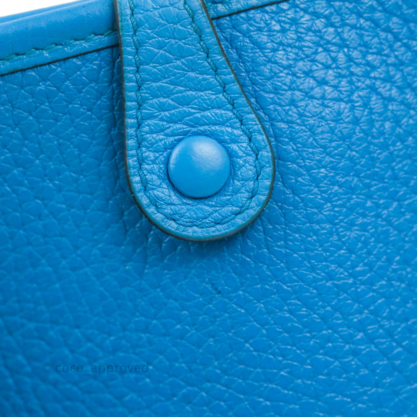 Hermès Mini Evelyne 16 Bleu Zanzibar Clemence Palladium Hardware