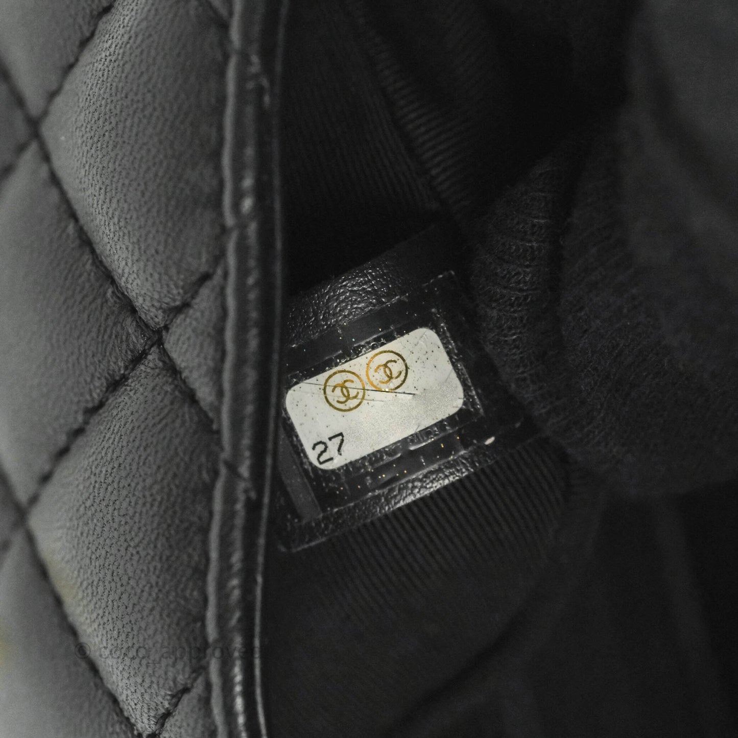 Chanel Classic Twin Flap Bag Side Pack Black Lambskin Gold Hardware