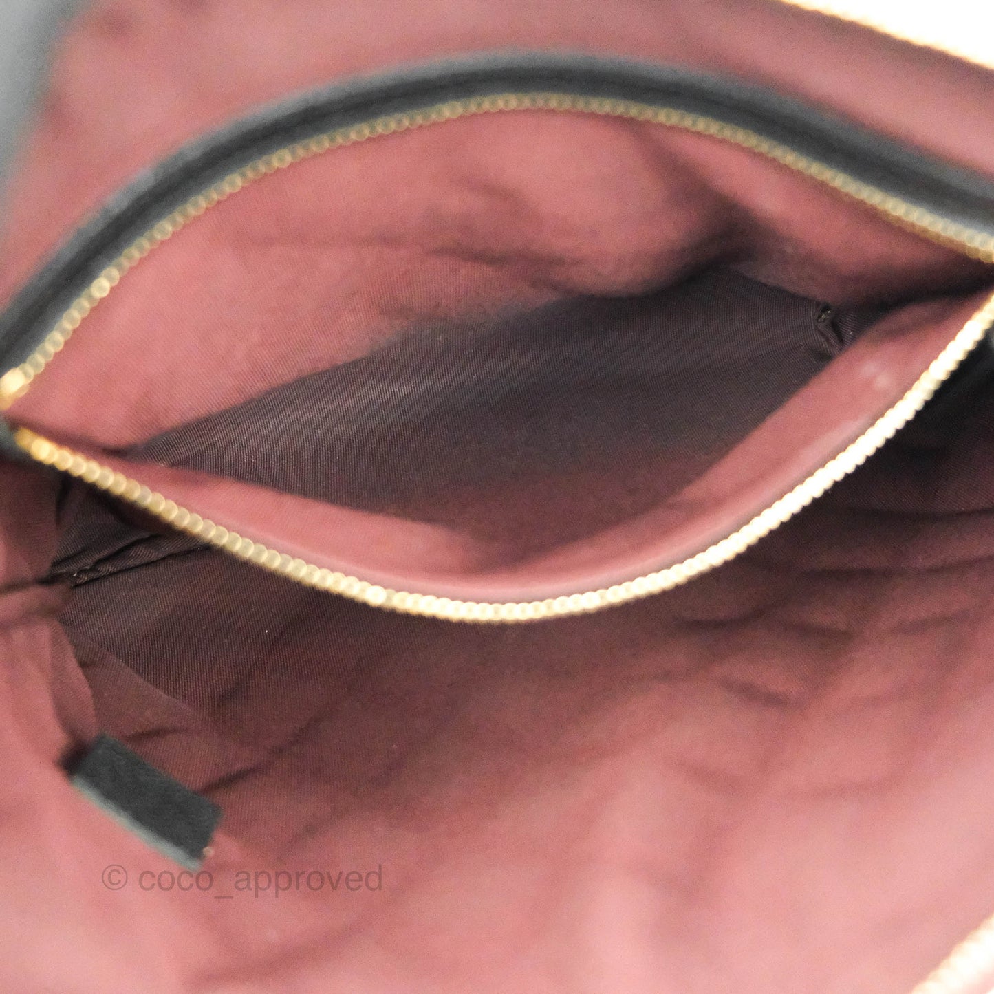 Chanel Medium Quilted O Case Black Caviar Gold Hardware