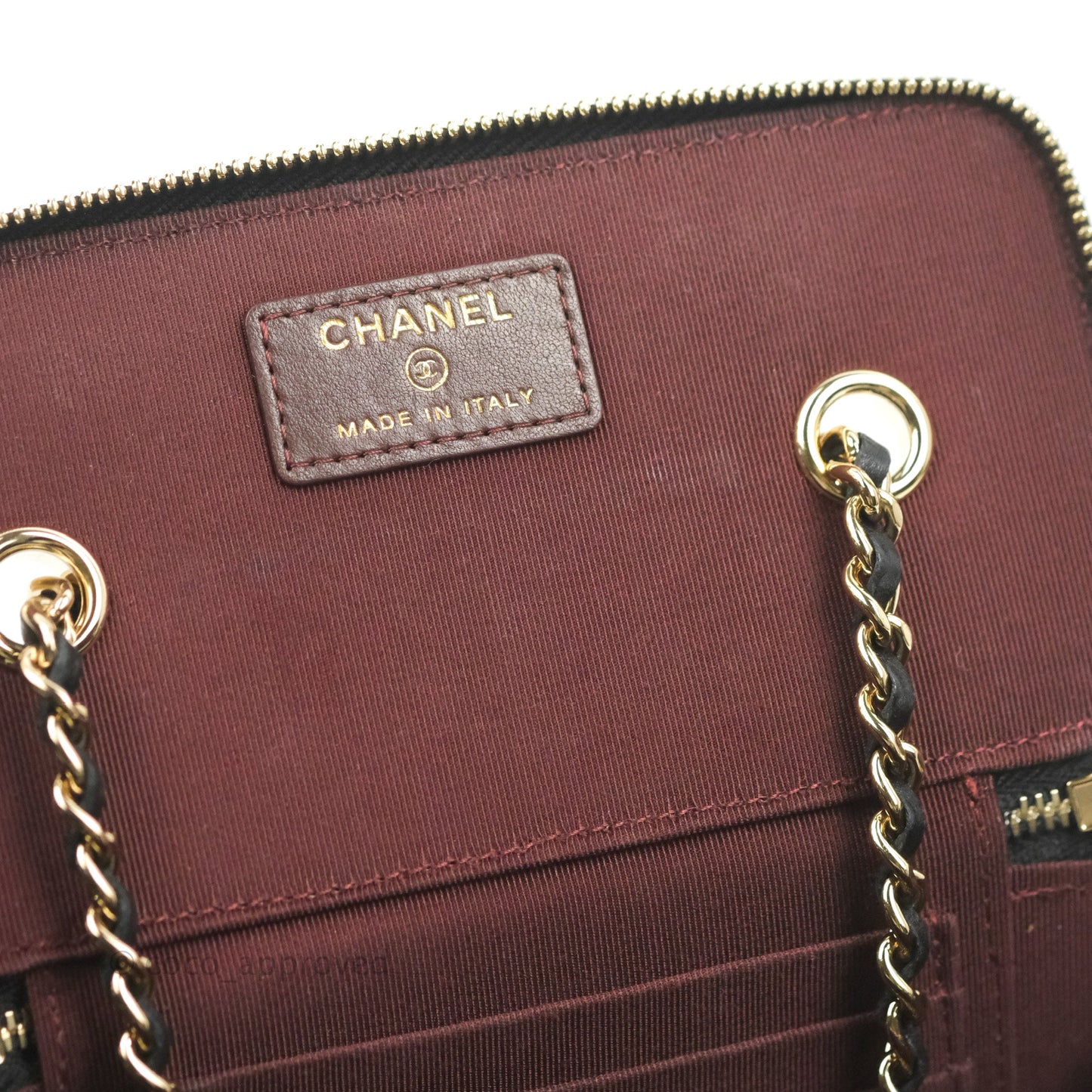 Chanel Classic Vanity with Chain Black Lambskin Gold Hardware