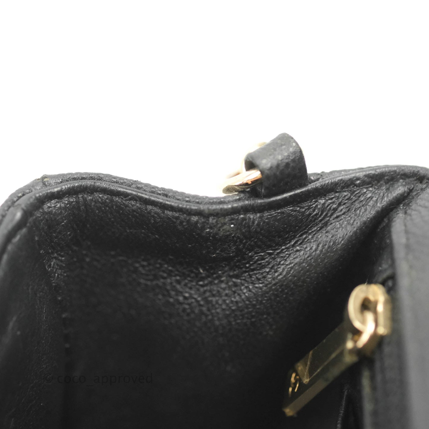 Chanel Classic Mini Rectangular Flap Black Caviar Gold Hardware 17C