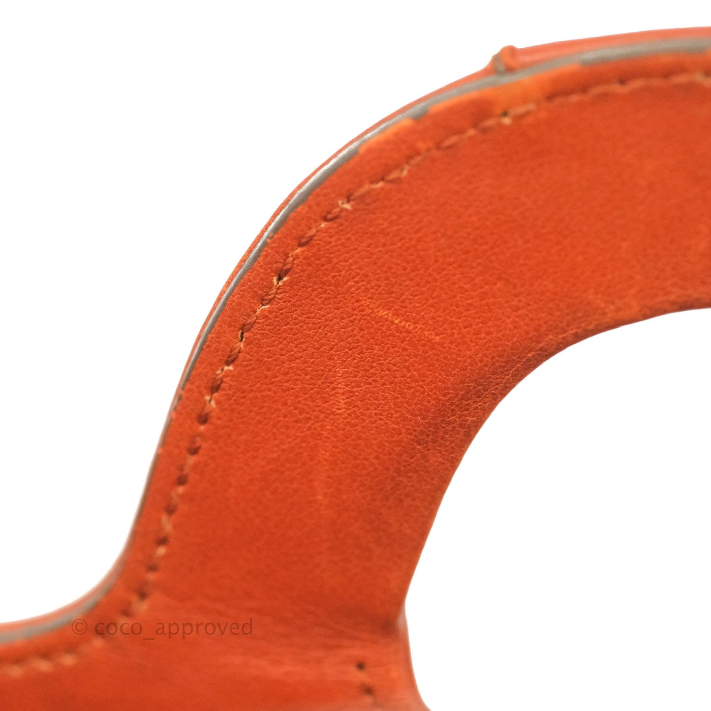 Salvatore Ferragamo Orange Top Handle Bag With Strap