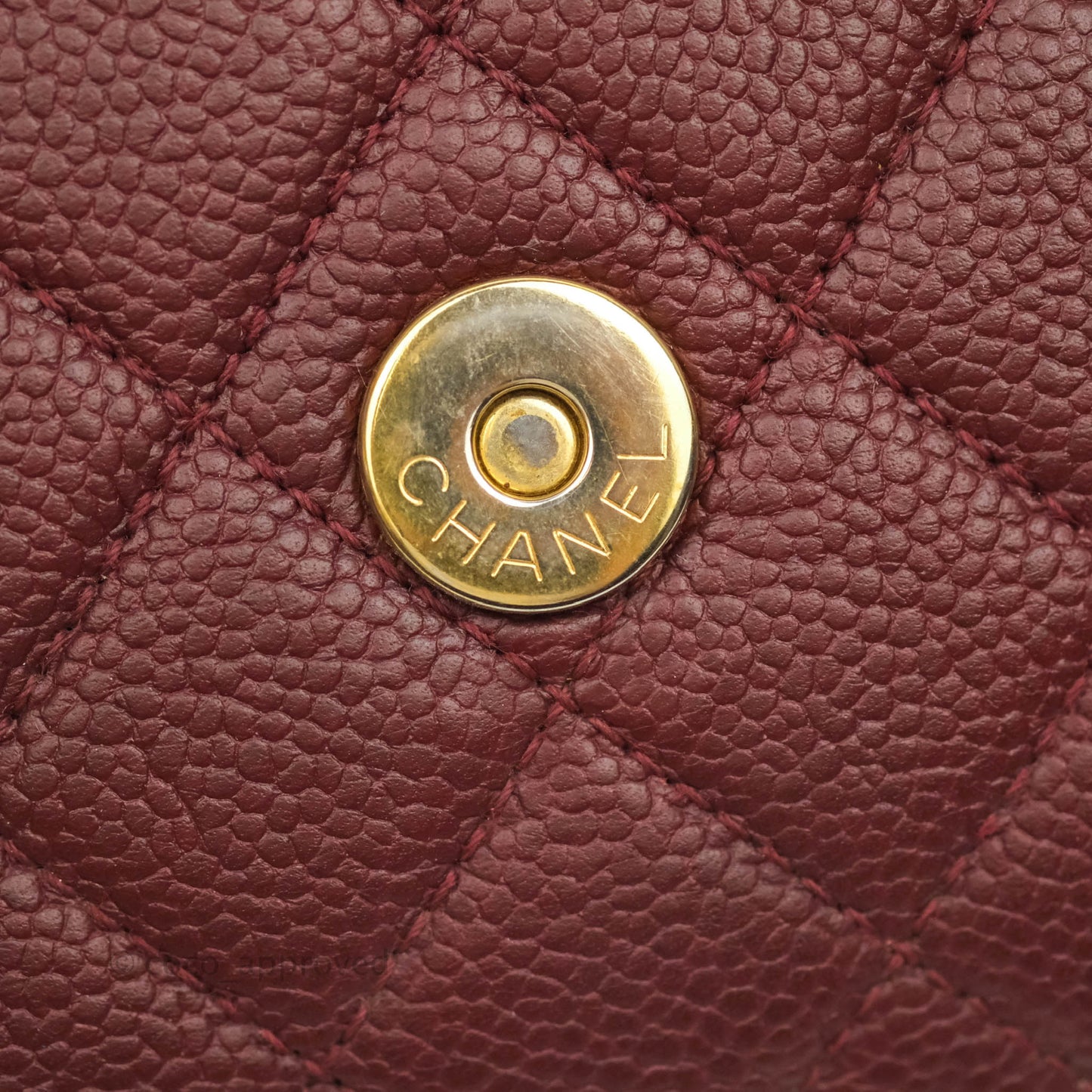 Chanel Quilted Small CC Filigree Flap Burgundy Caviar