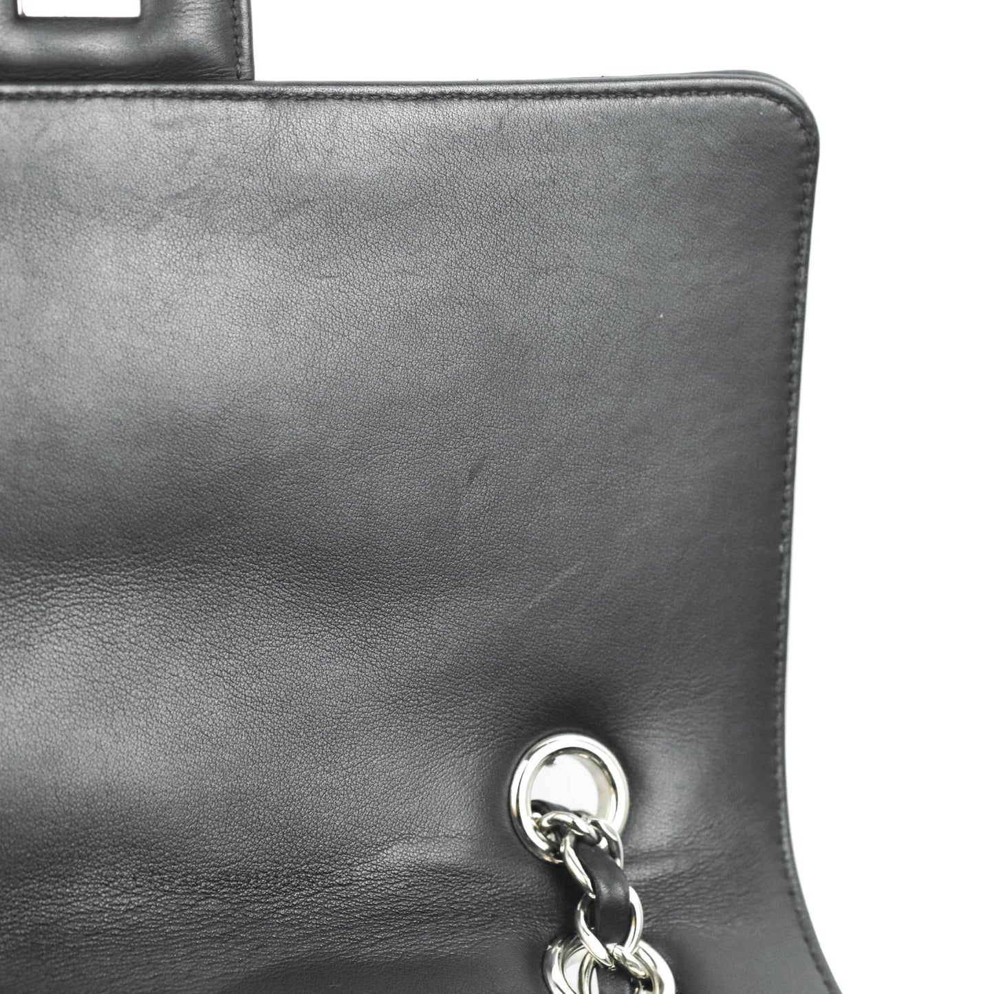 Chanel Medium Chevron Urban Spirit Backpack Black Calfskin Silver Hardware