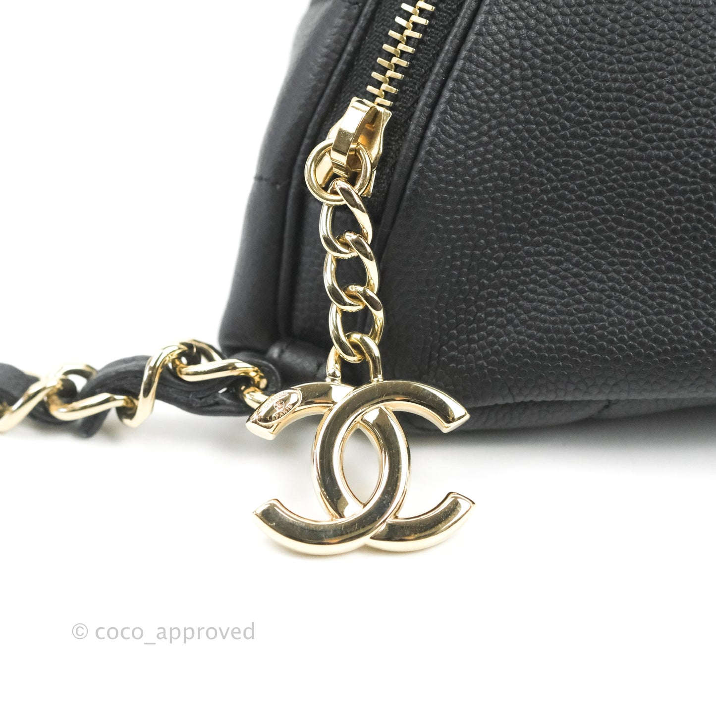 Chanel Quilted Business Affinity Waist Belt Bag Black Caviar Gold Hardware