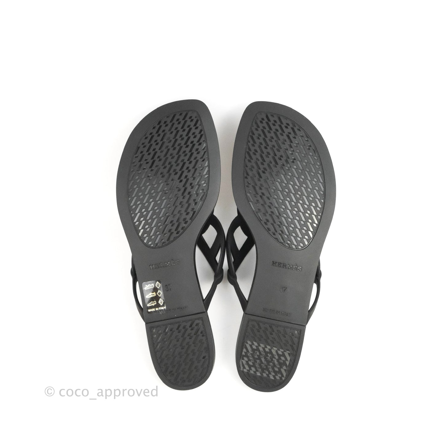 Hermes Egerie Sandal Black Size 37