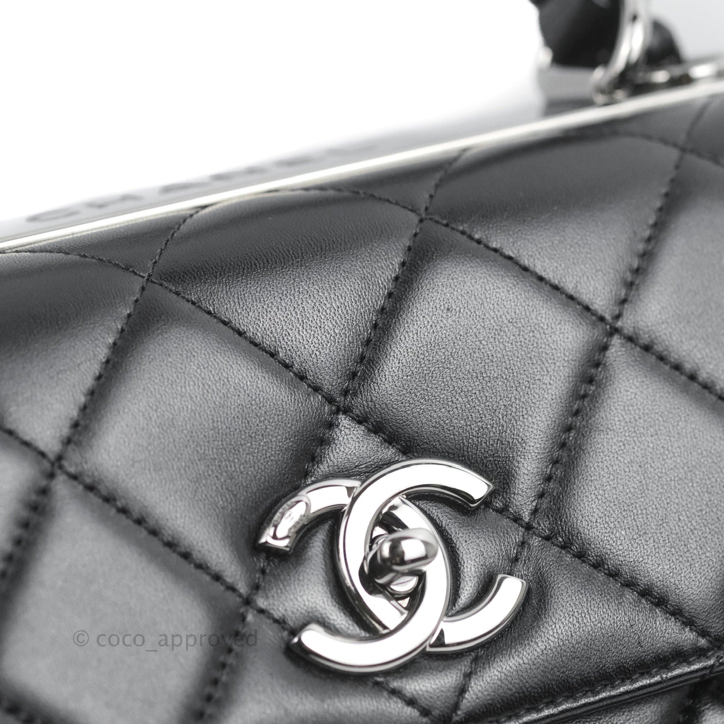 Chanel Trendy CC Small Black Lambskin Dark Silver Hardware